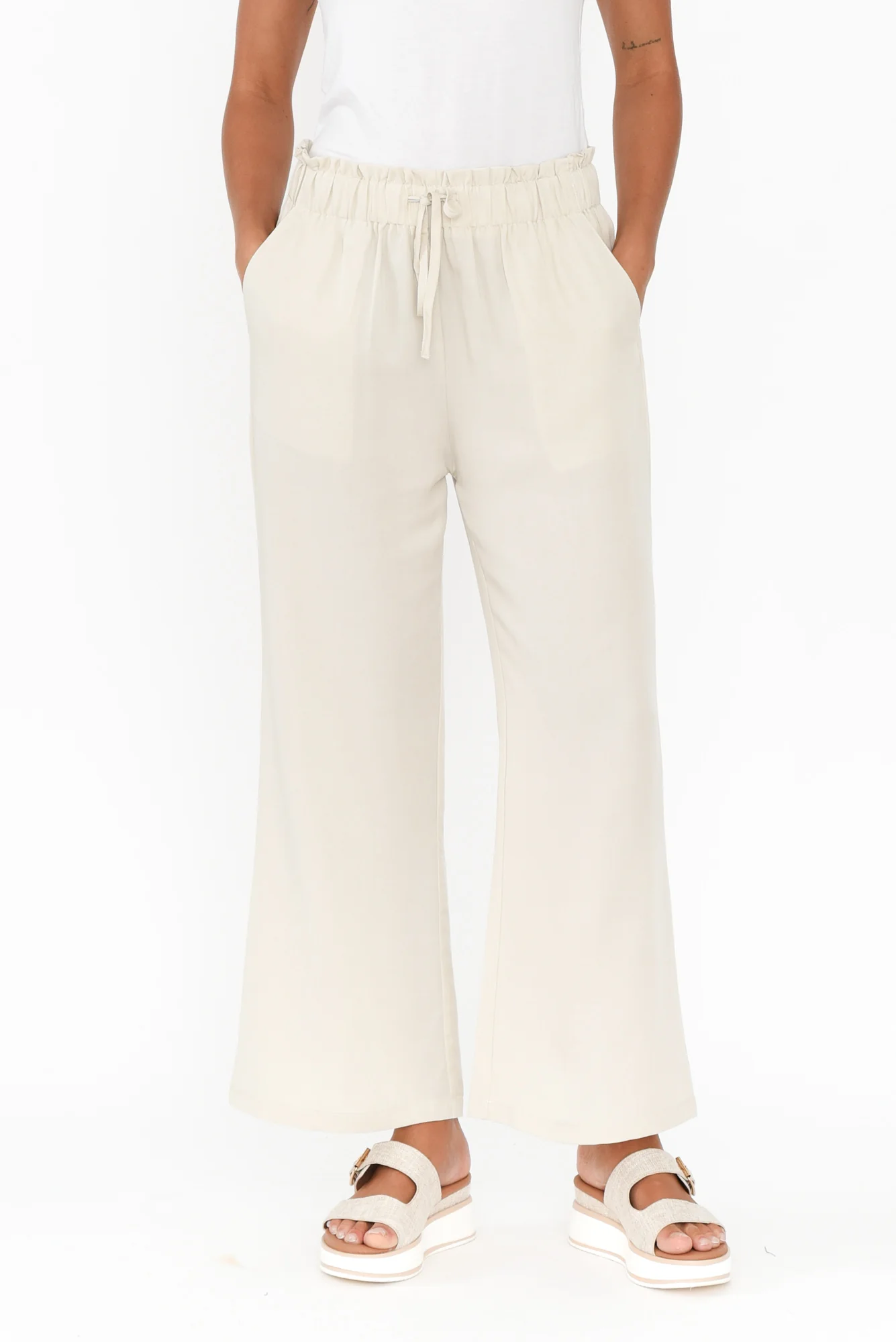 Vermont Ivory Drawstring Pants