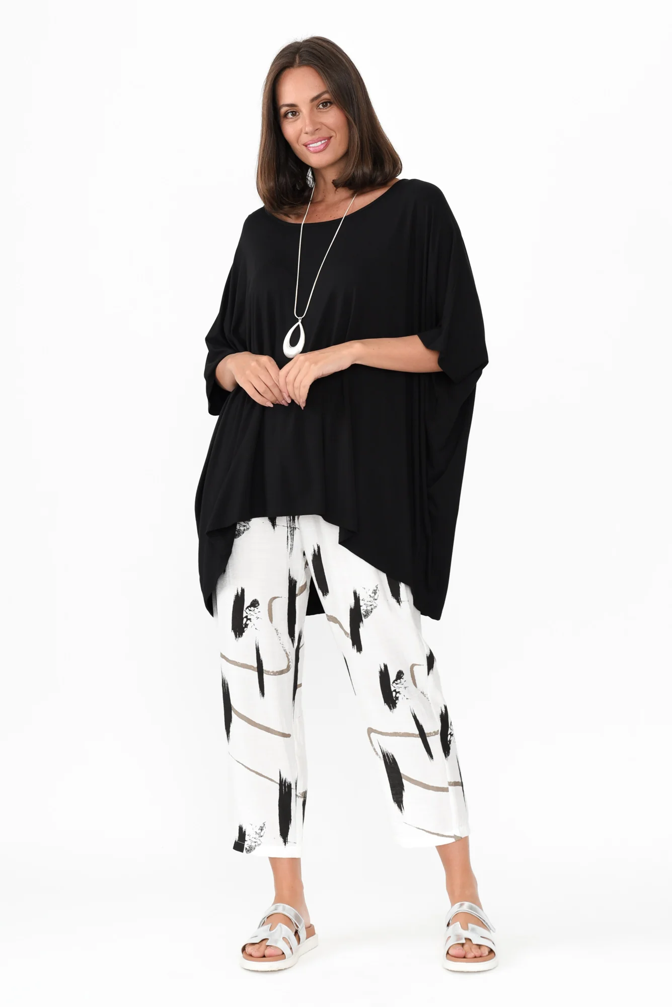 Mahala White Dash Pocket Pants