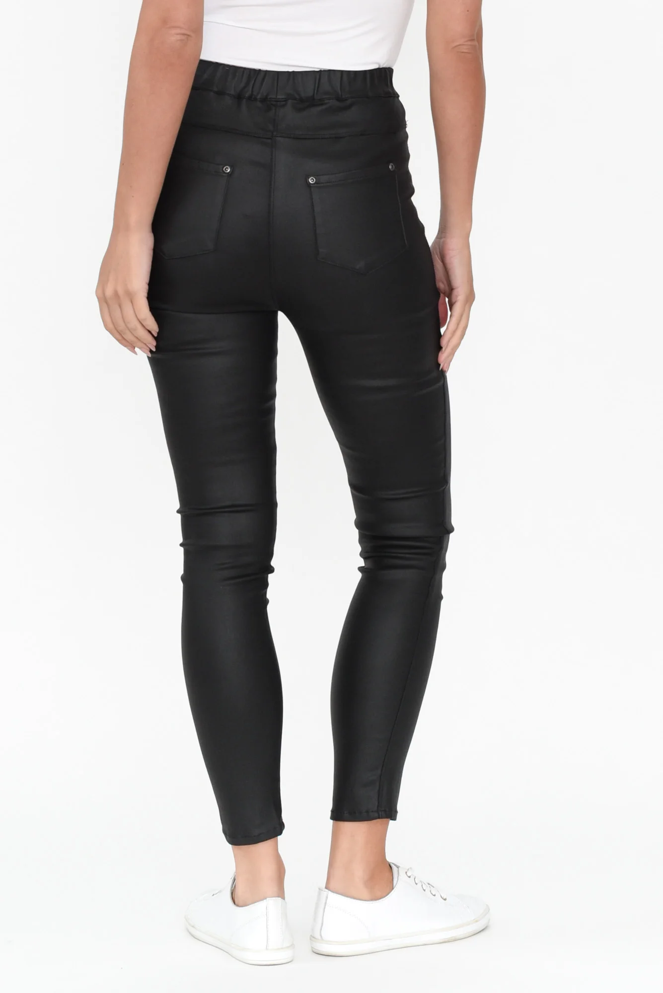 Sawyer Black Wet Look Pants