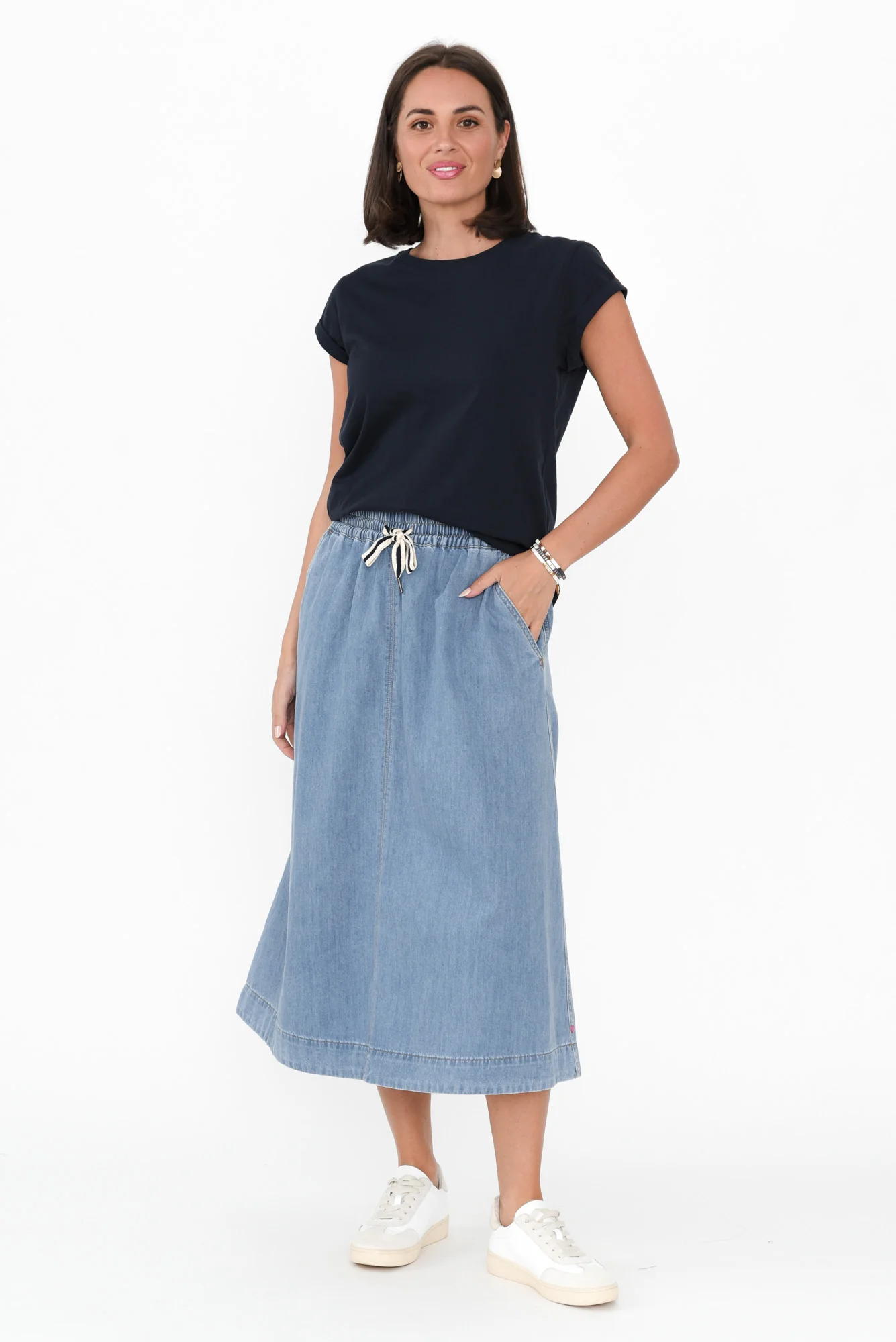 Greta Light Denim Skirt
