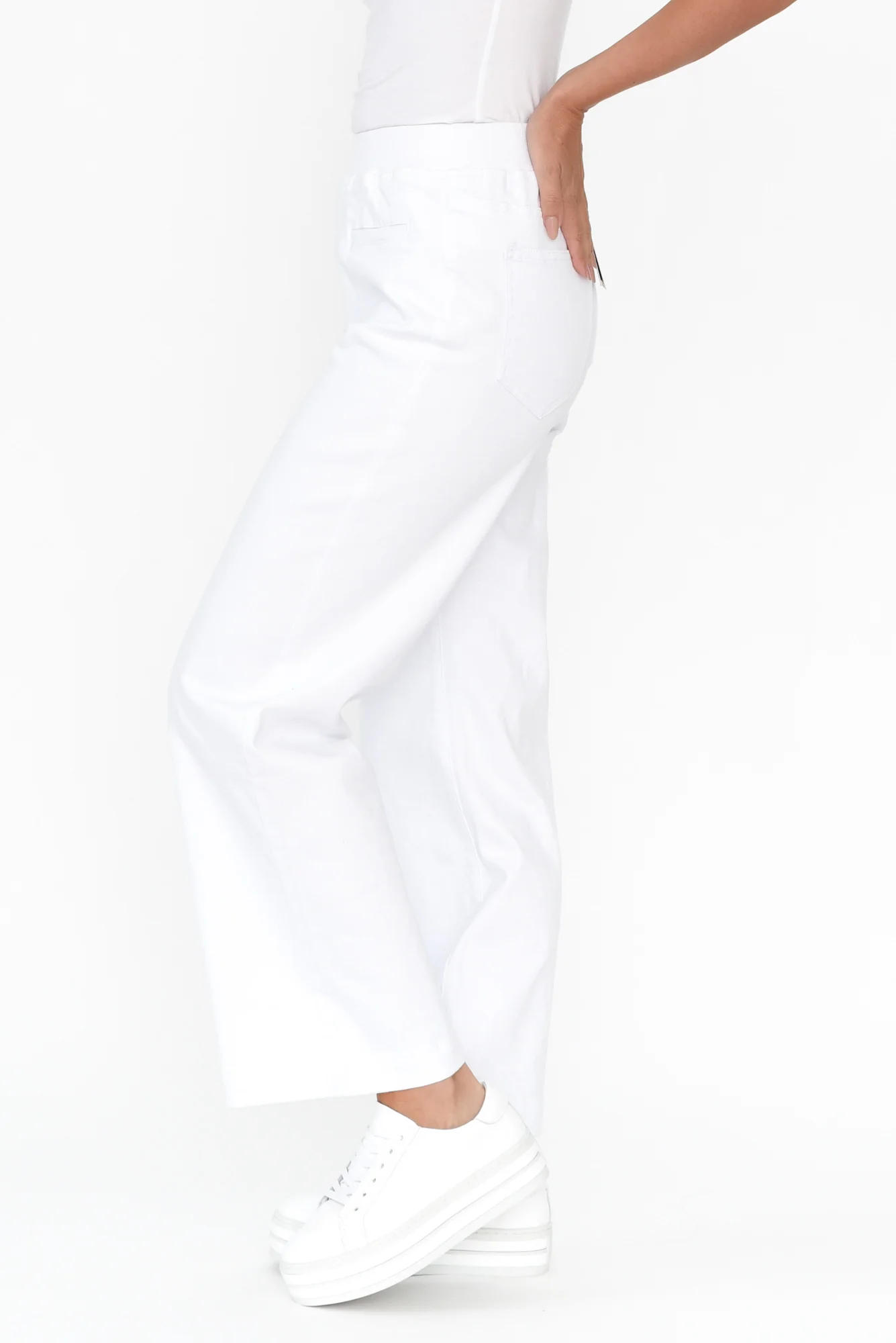 Maddy White Wide Leg Jeans