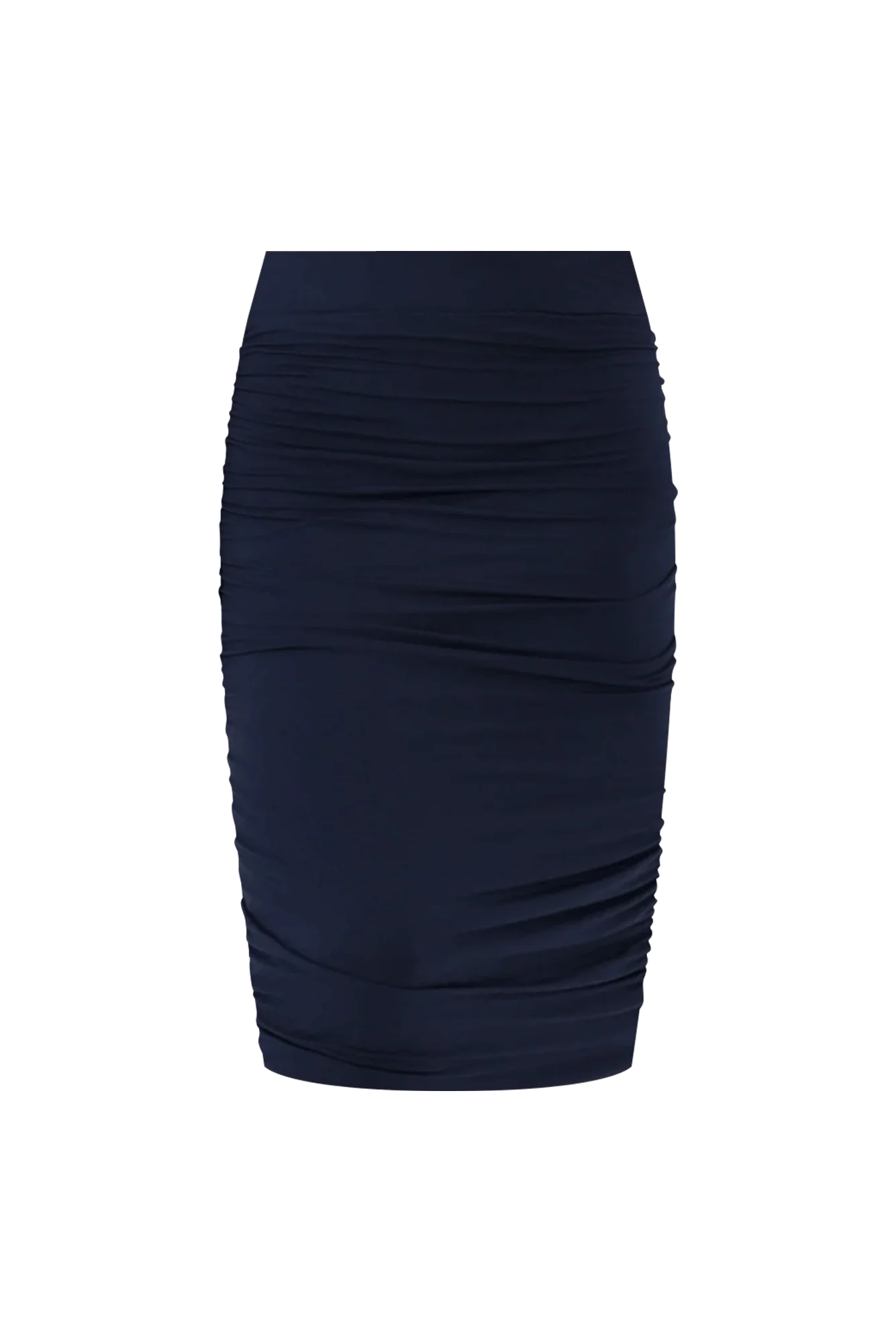 Navy Bamboo Ruched Skirt