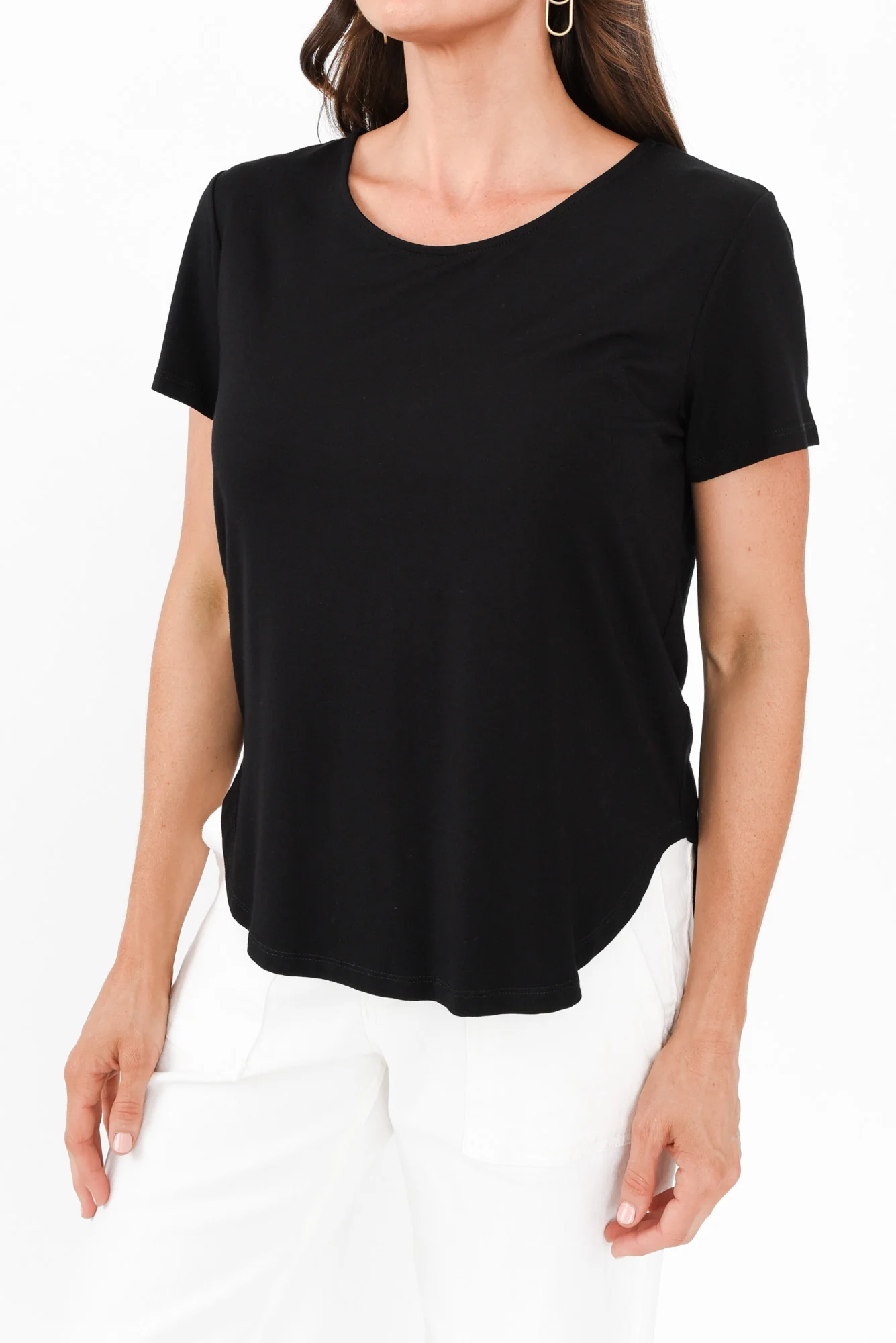 Janis Black Bamboo Tee