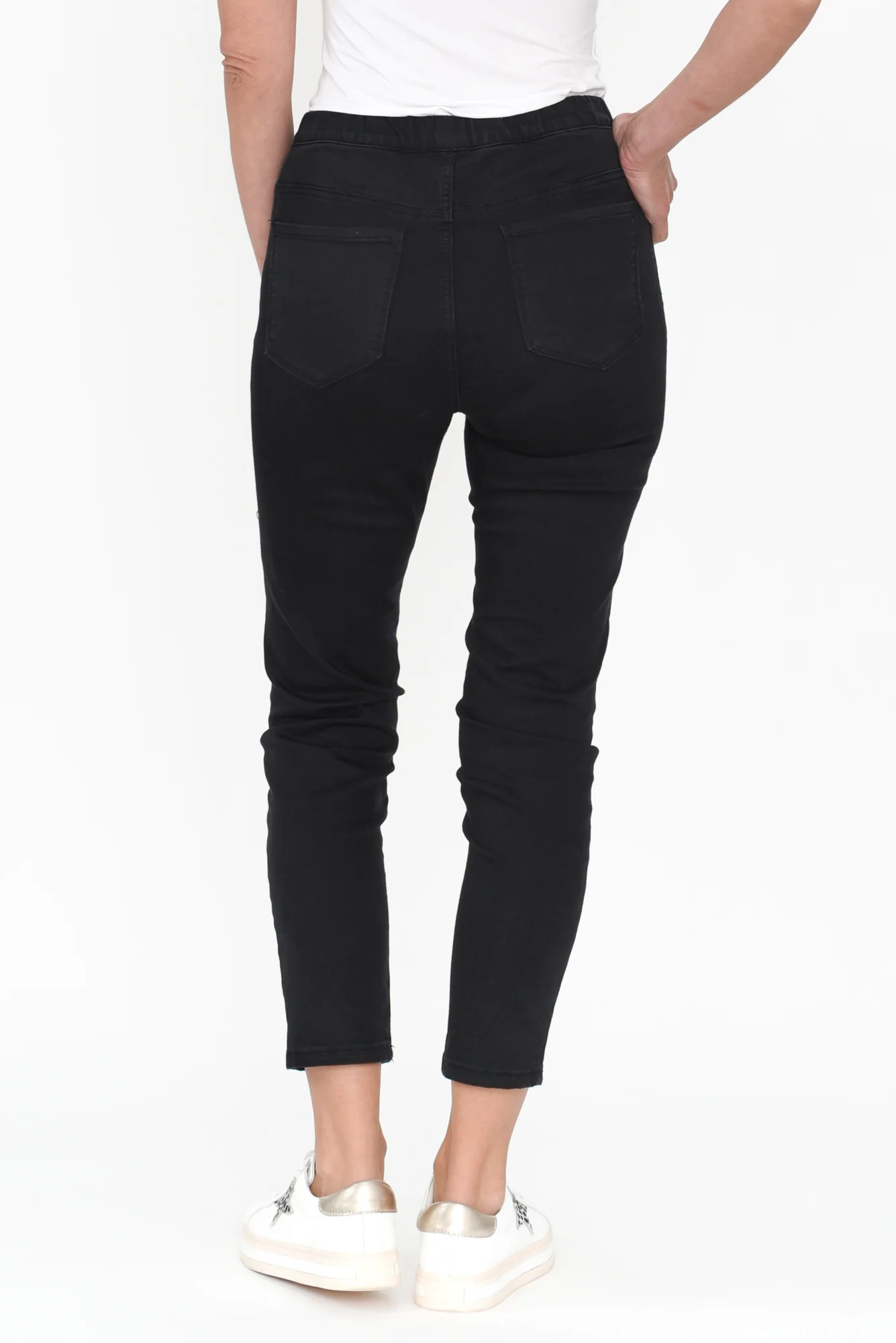Zadie Distressed Black Stretch Jeans
