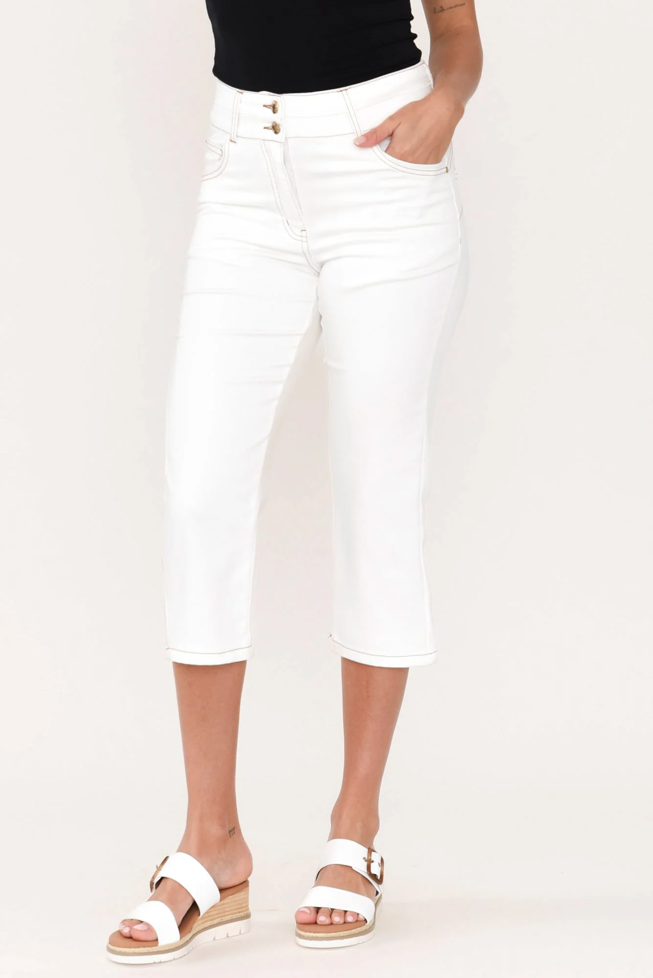 Alessi White Cropped Jeans