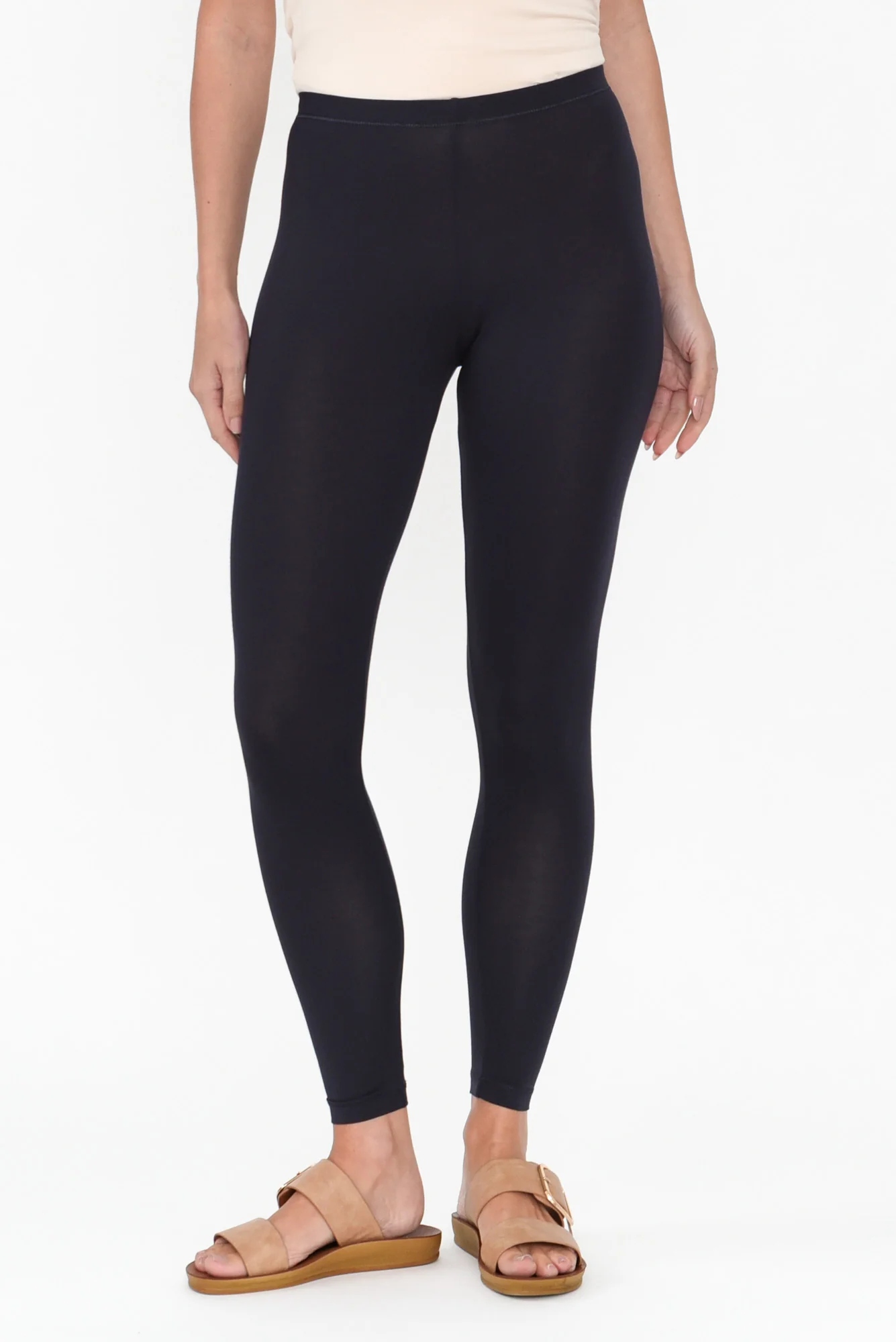 Navy Micro Modal 7/8 Leggings