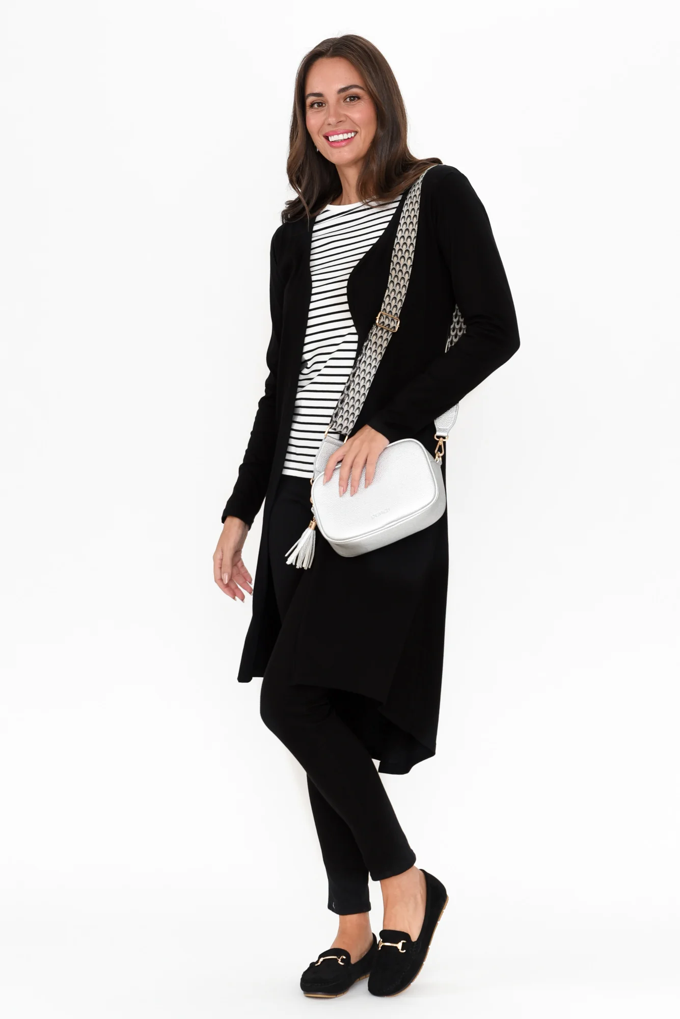 Byron Black Cotton Cardigan