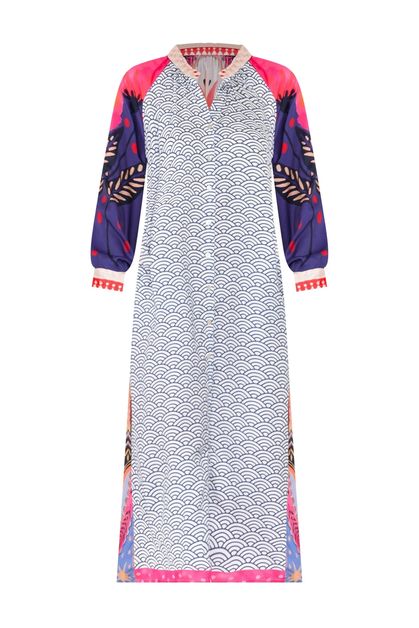 Maeva Navy Geo Shirt Dress