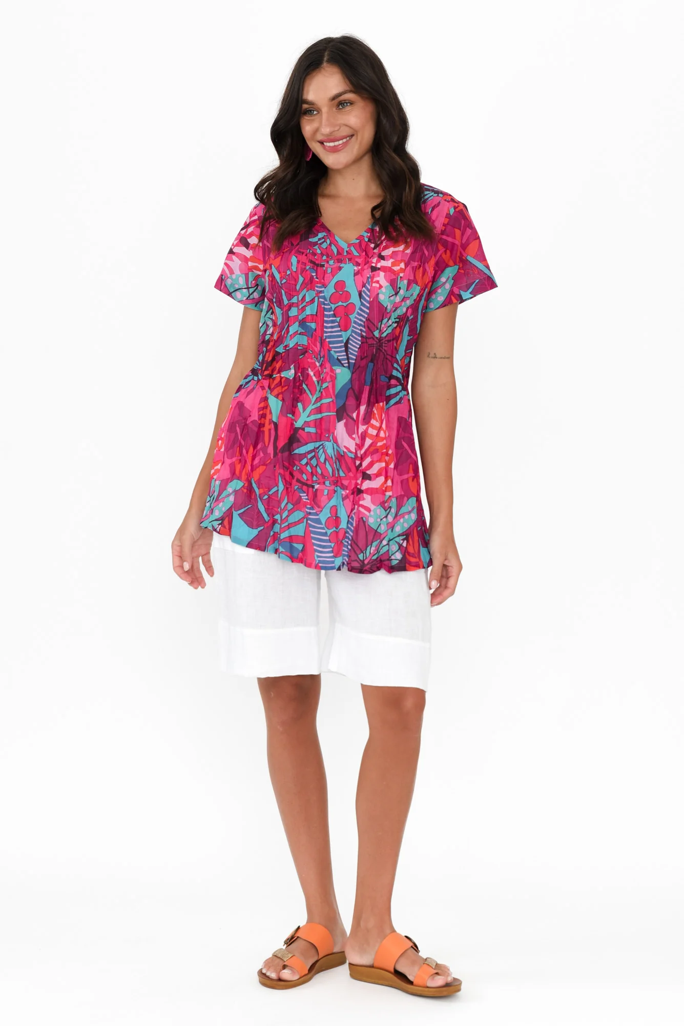 Oxley White Linen Pocket Shorts