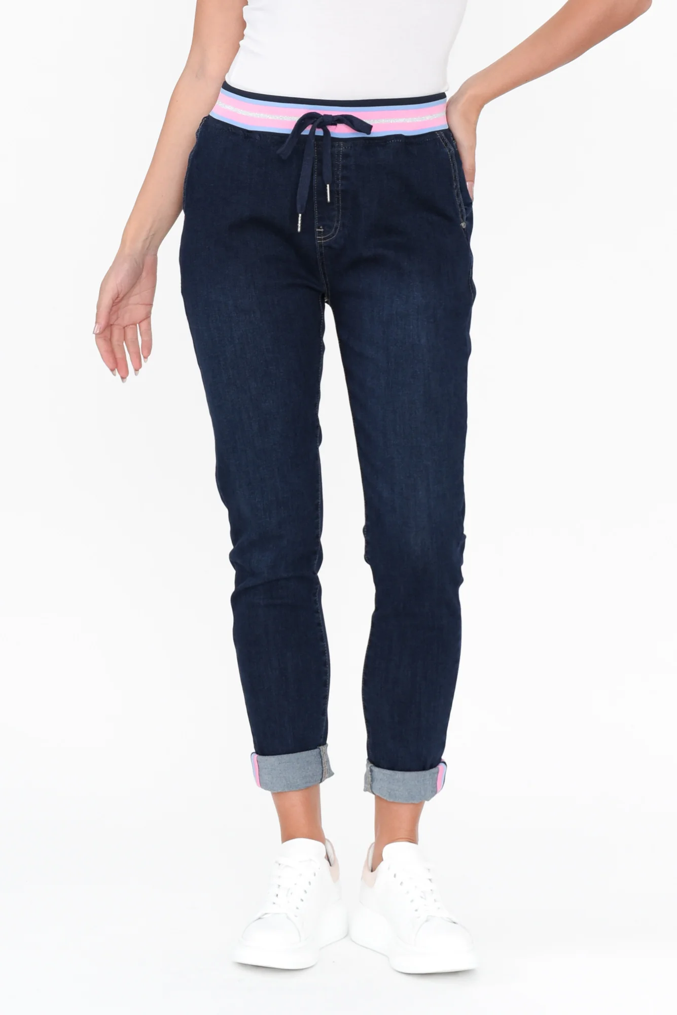 Arielle Dark Denim Jogger Pants