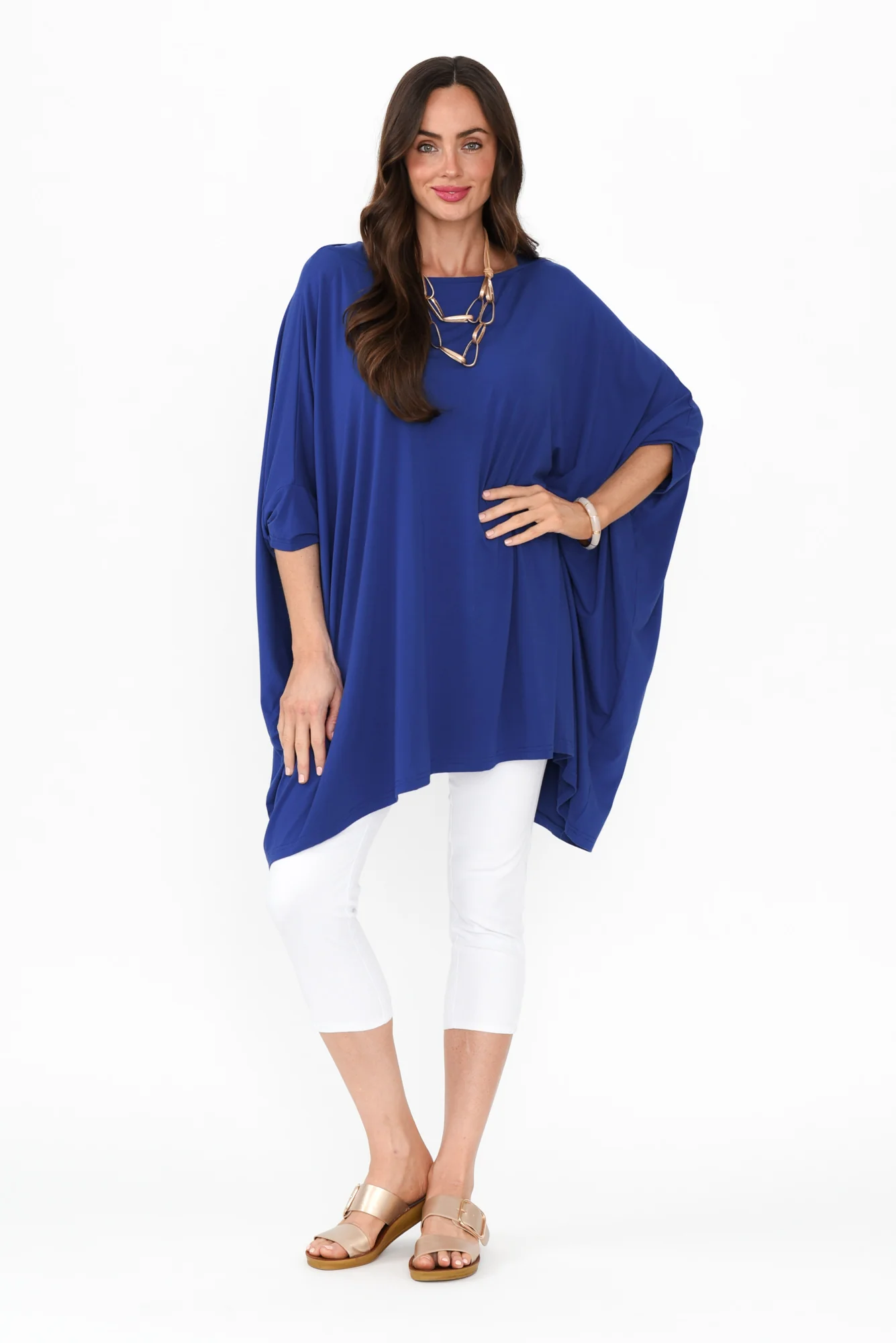 Kelsier Blue Bamboo Batwing Top