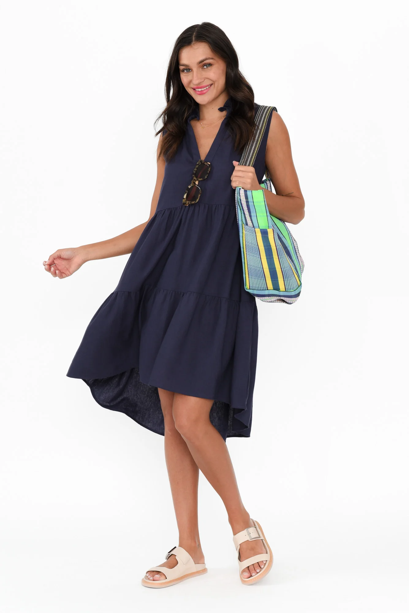 Liza Navy Tier Dress