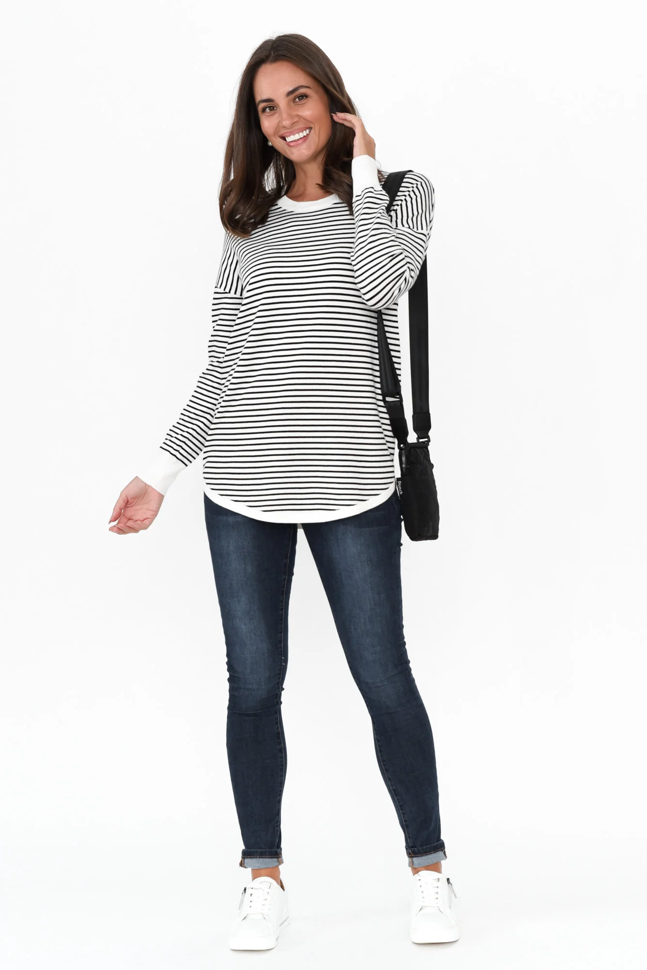 Sophie Black Stripe Knit Jumper