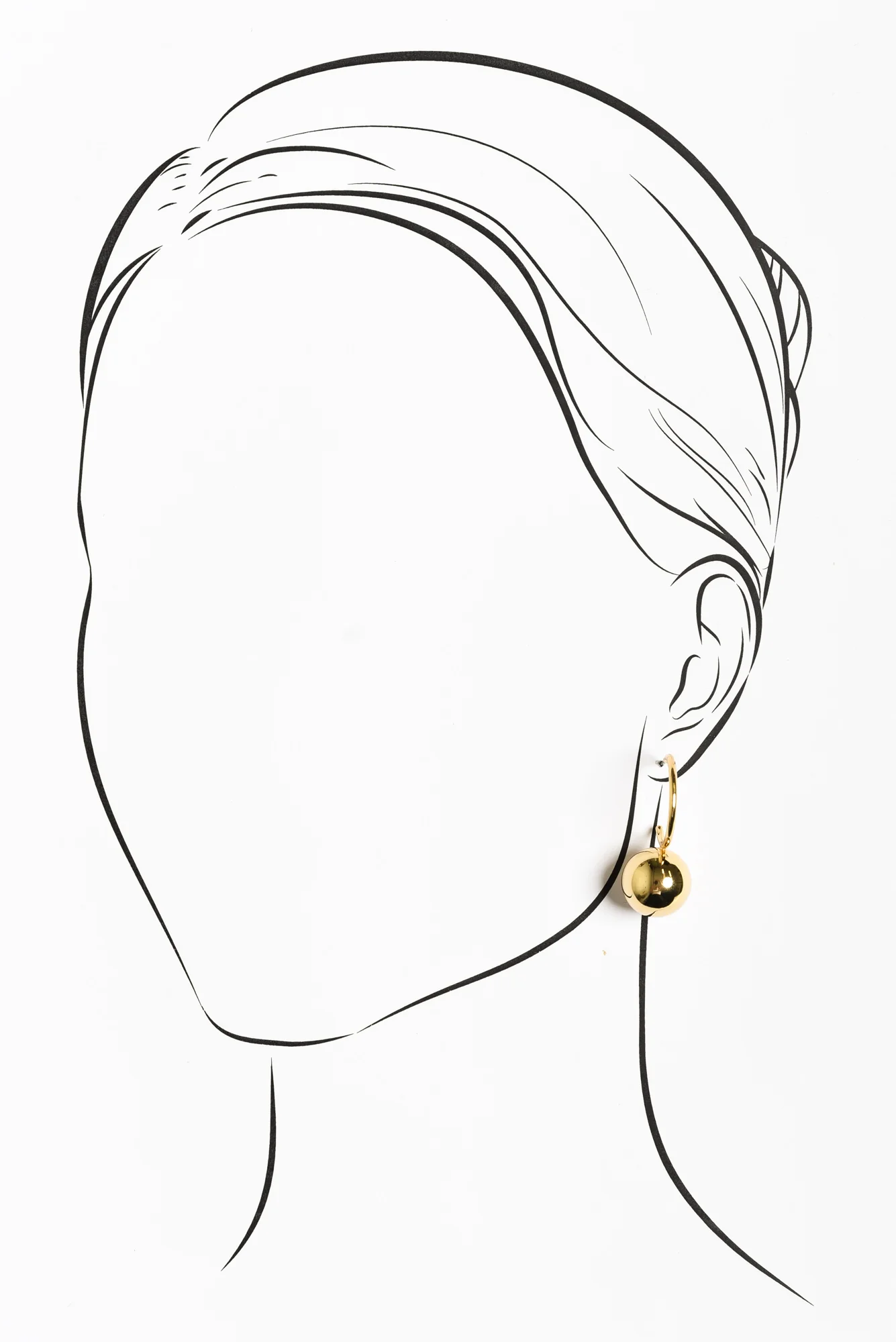 Chelsea Gold Ball Drop Earrings