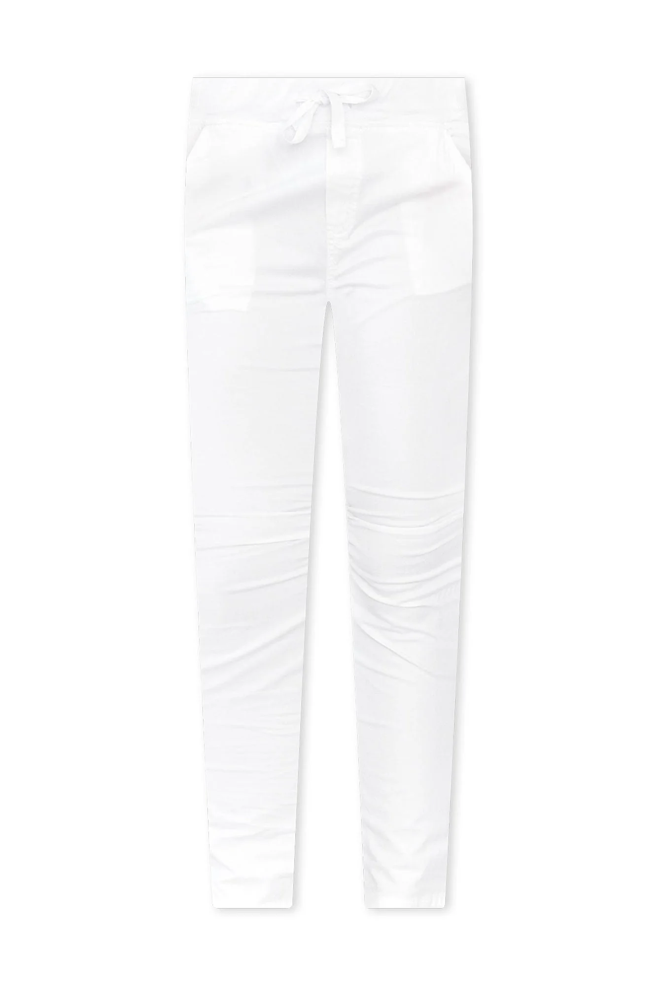Ida White Cotton Stretch Pants