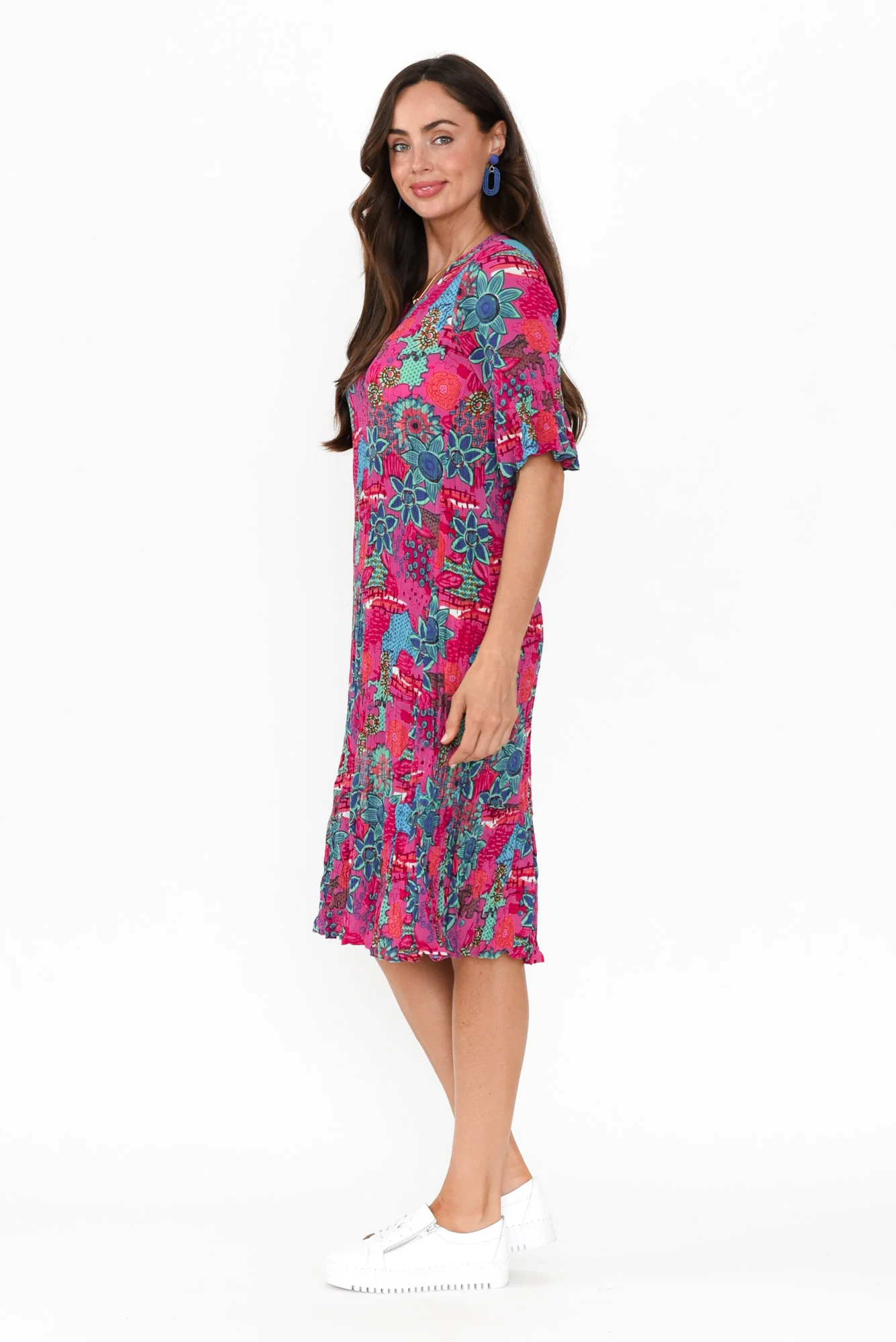 Calla Pink Petal Crinkle Dress