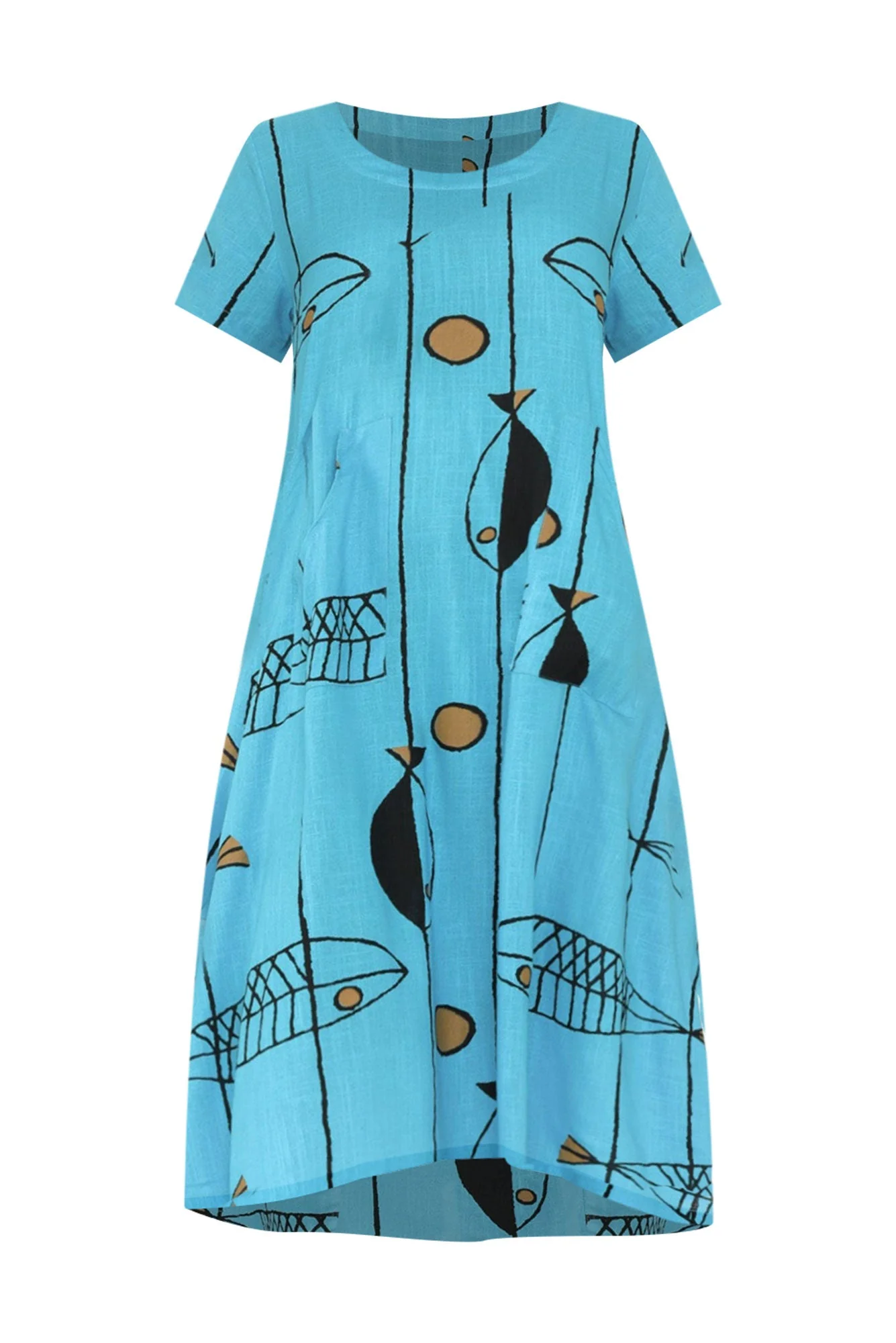 Lula Blue Sea Linen Cotton Dress