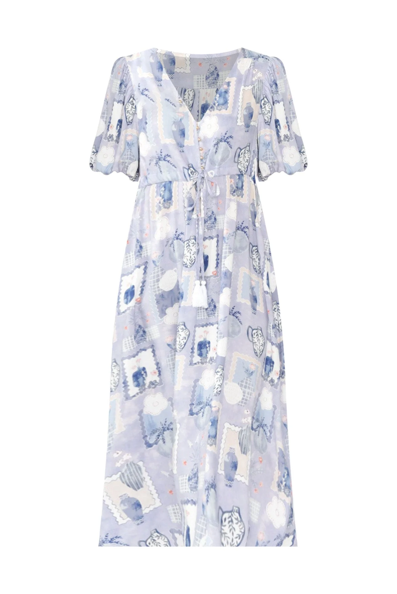 Mitzi Blue Tile Tie Dress