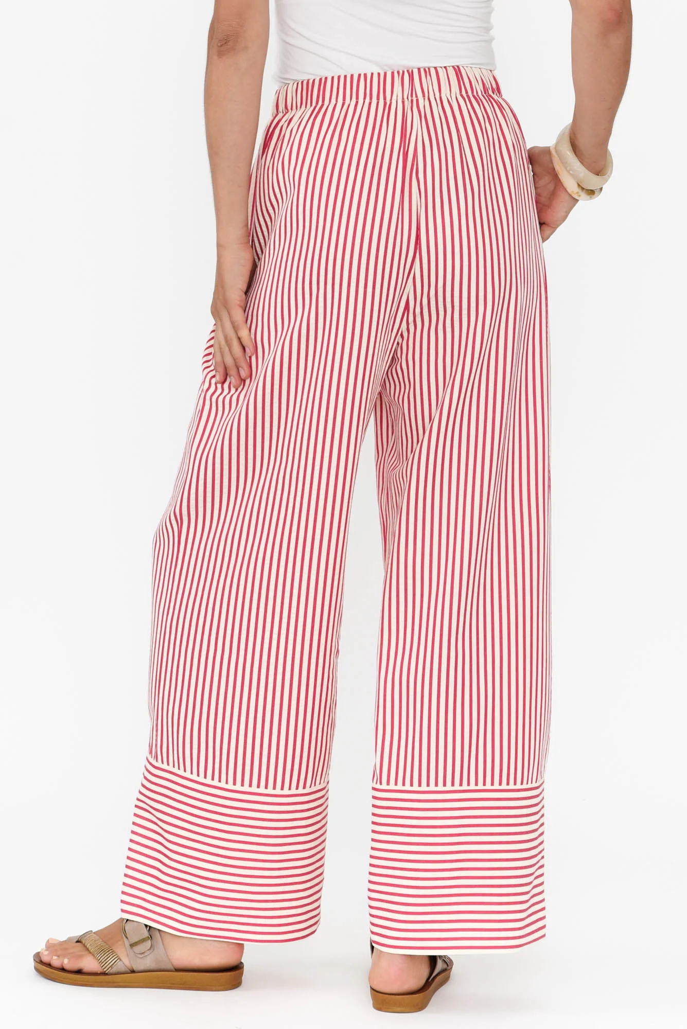 Portia Red Stripe Drawstring Pants