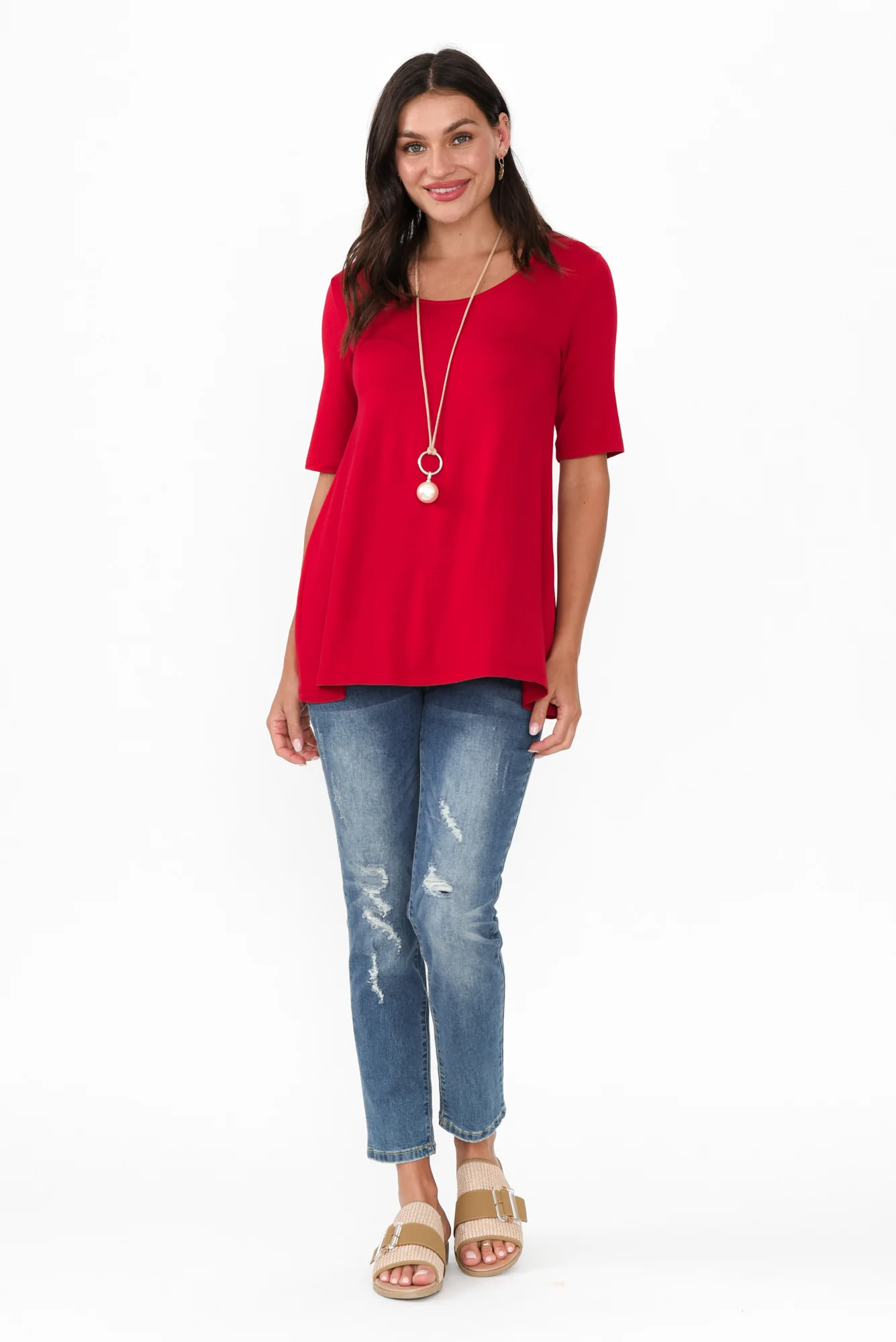 Carter Cherry Bamboo Tunic Top