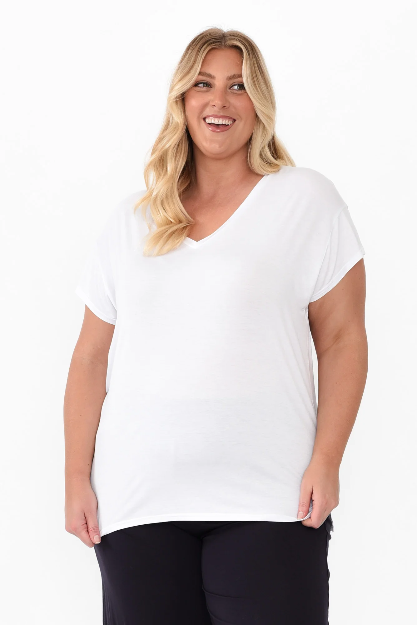 Jenkins White Modal Tee