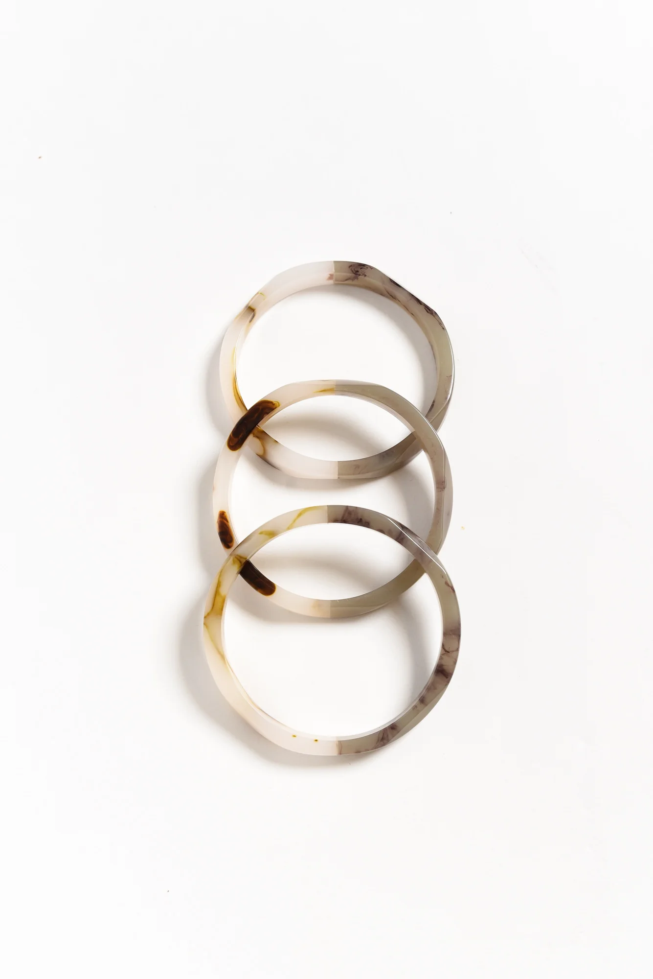 Balana Grey Marble Bangle Set