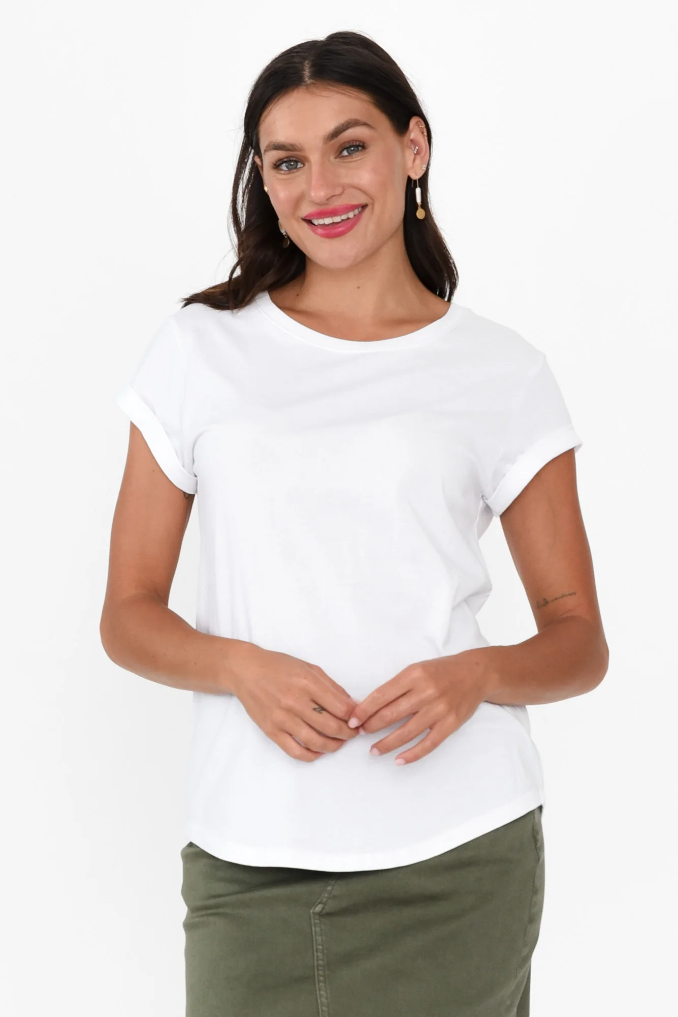 Manly White Cotton Tee