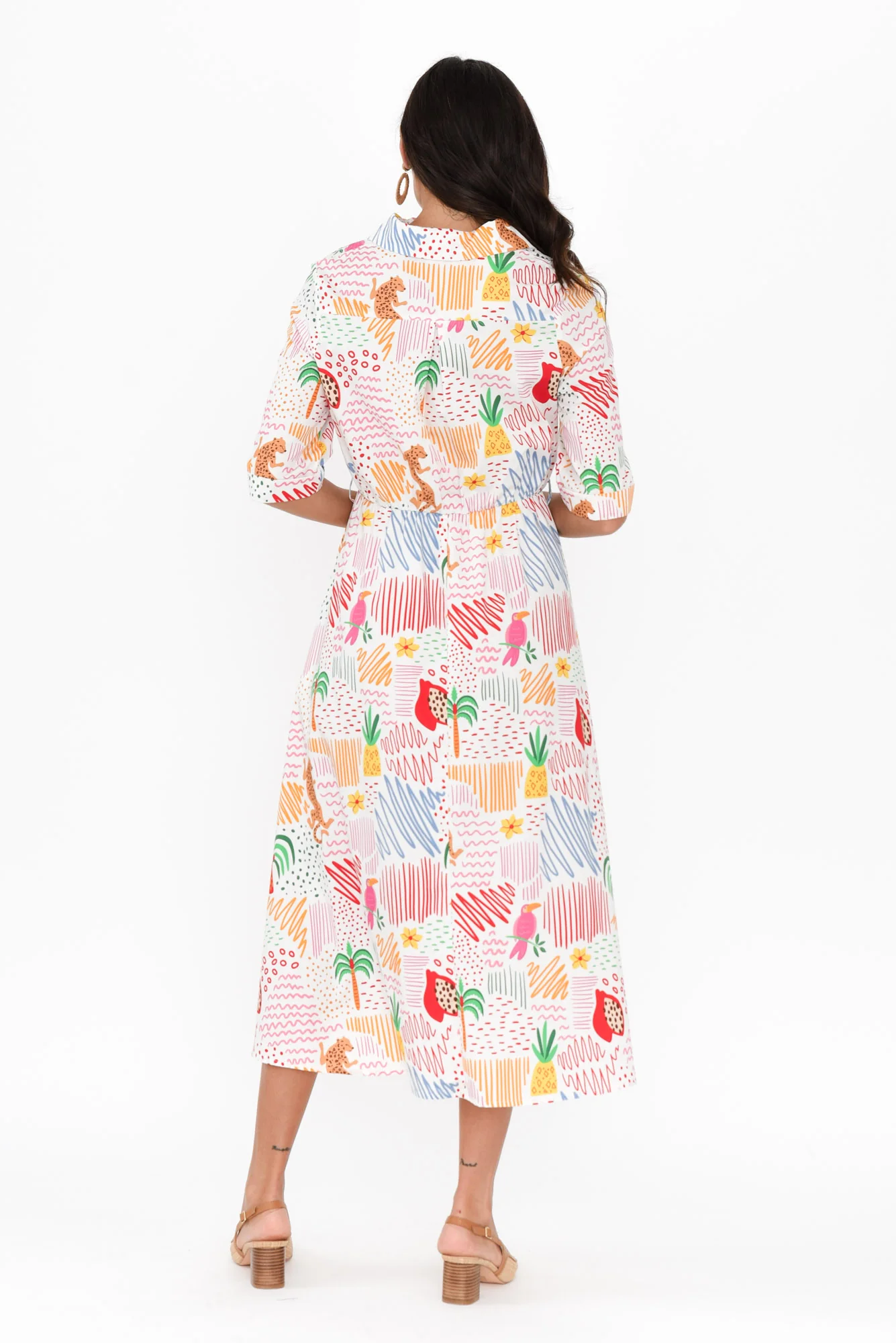 Grace Pink Jungle Cotton Poplin Dress
