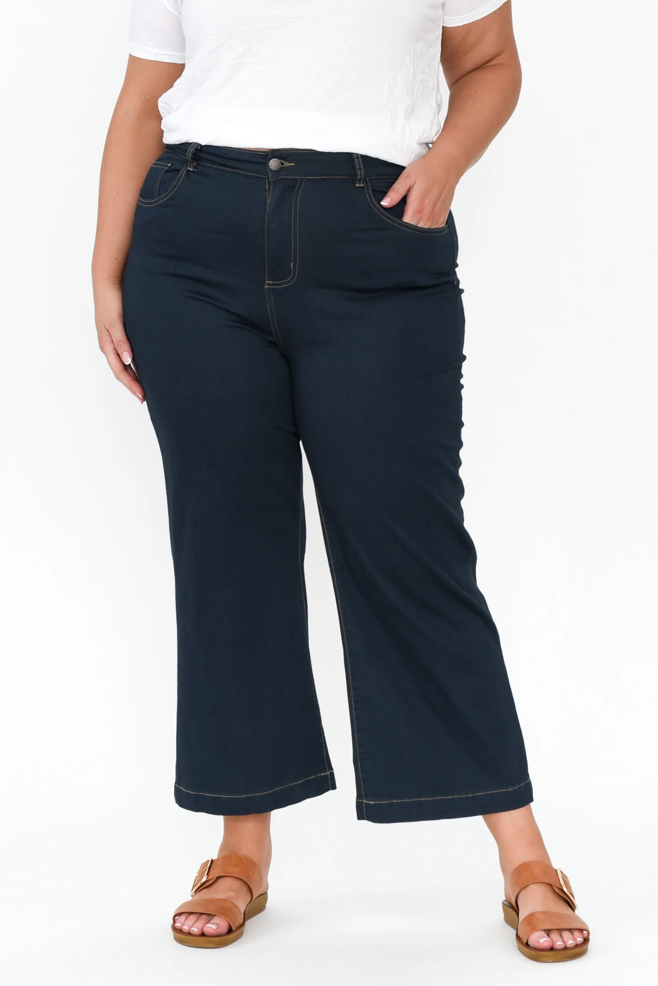Winnie Dark Denim Wide Leg Jeans
