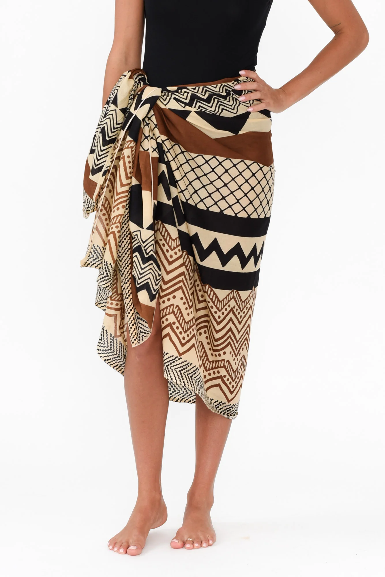 Rimini Brown Geo Sarong