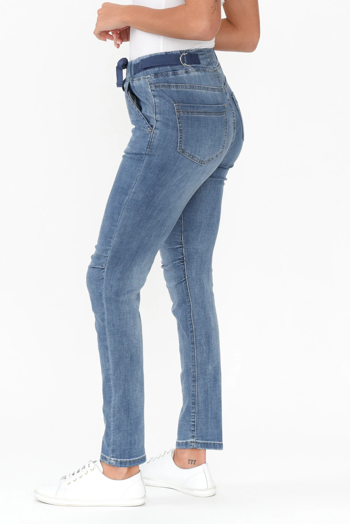Arden Blue Denim Tie Jeans