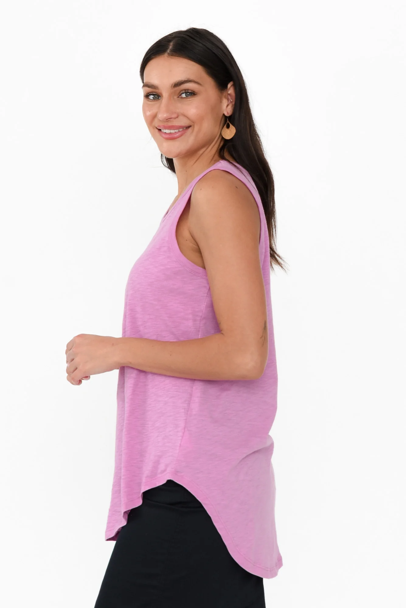 Keira Candy Pink Cotton Tank
