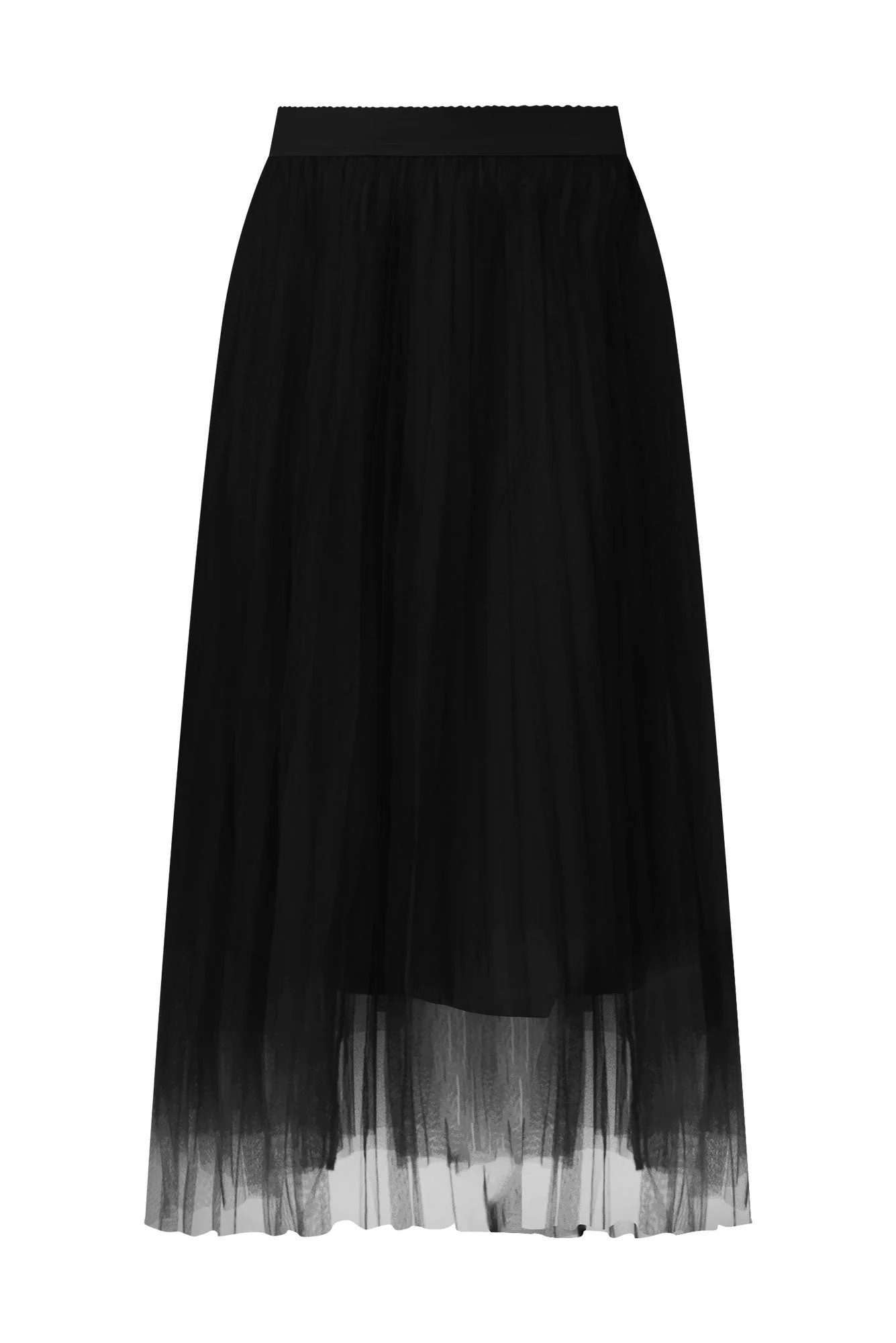 Sway Black Mesh Midi Skirt