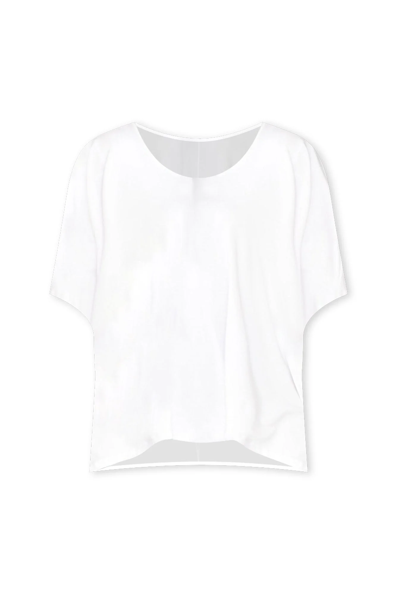 Sorronda White Bamboo Batwing Top