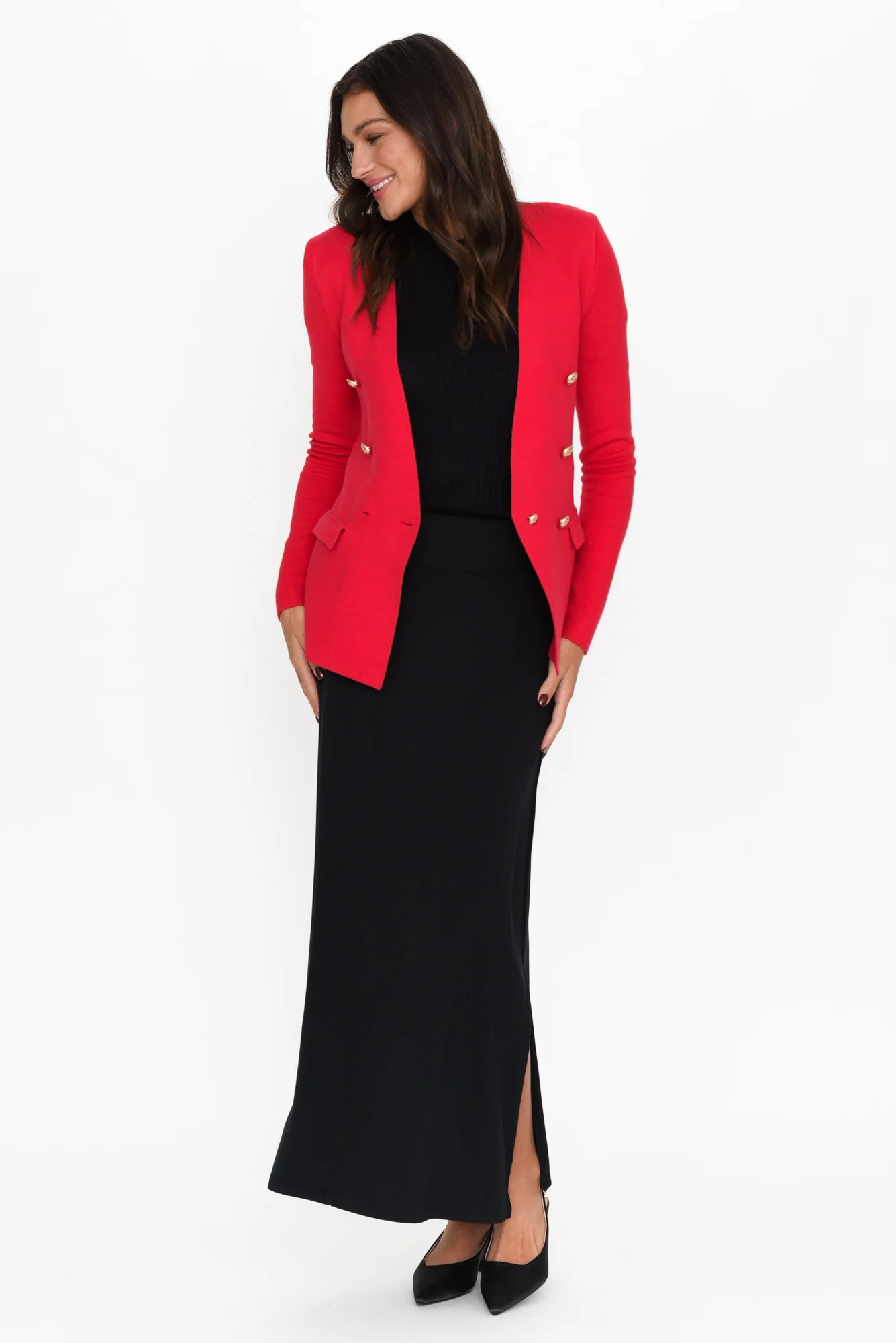 Olivia Black Bamboo Knit Tee