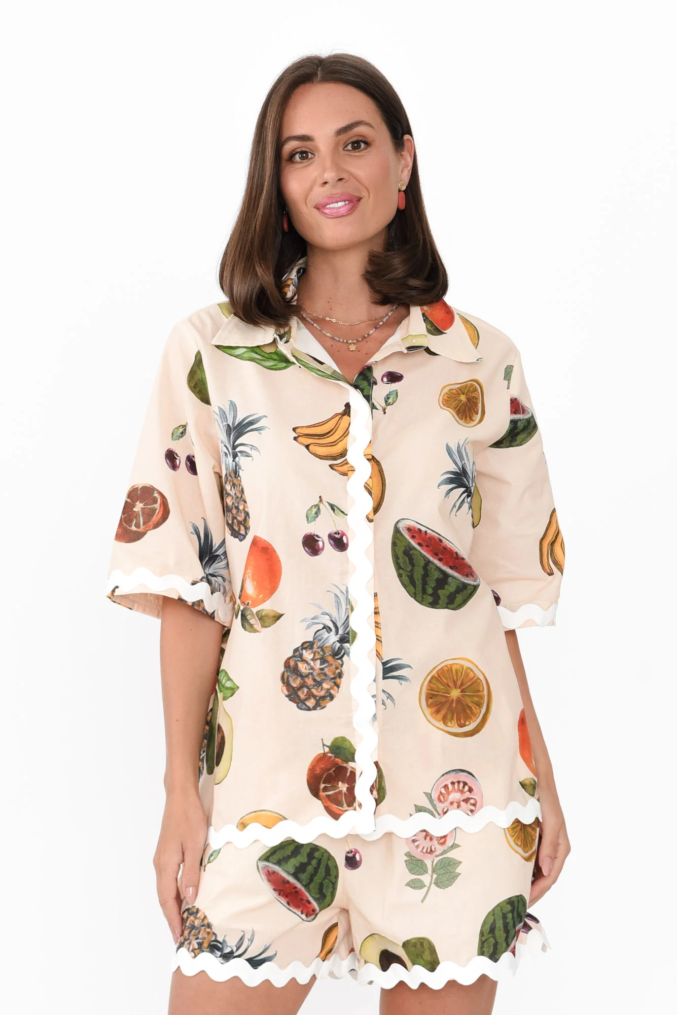 Hera Blush Fruity Linen Cotton Shirt