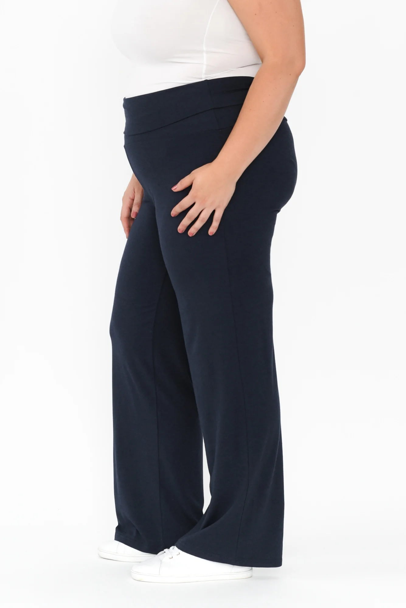 Pamela Dark Navy Bamboo Pants