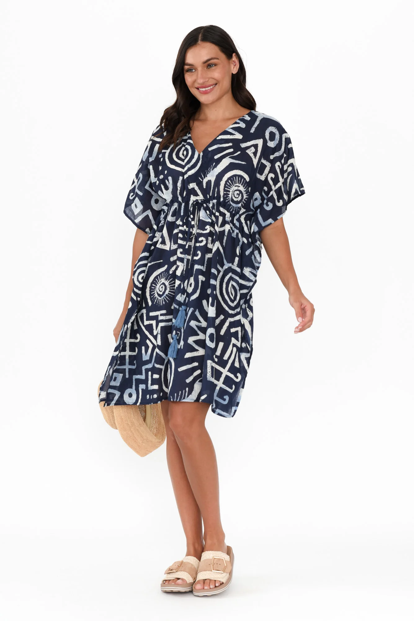 Isabel Blue Geo Cotton Kaftan