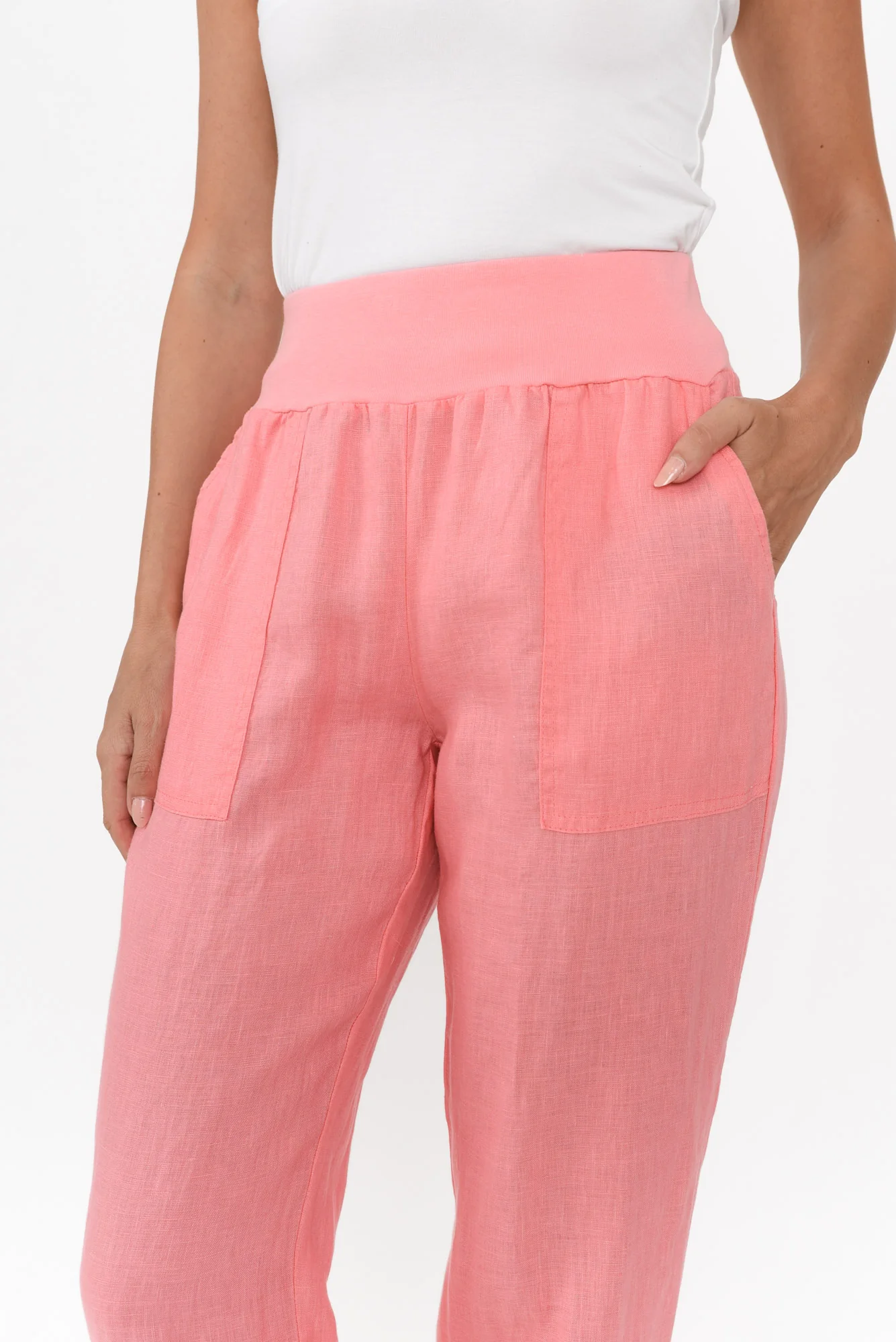 Tatum Pink Linen Pants