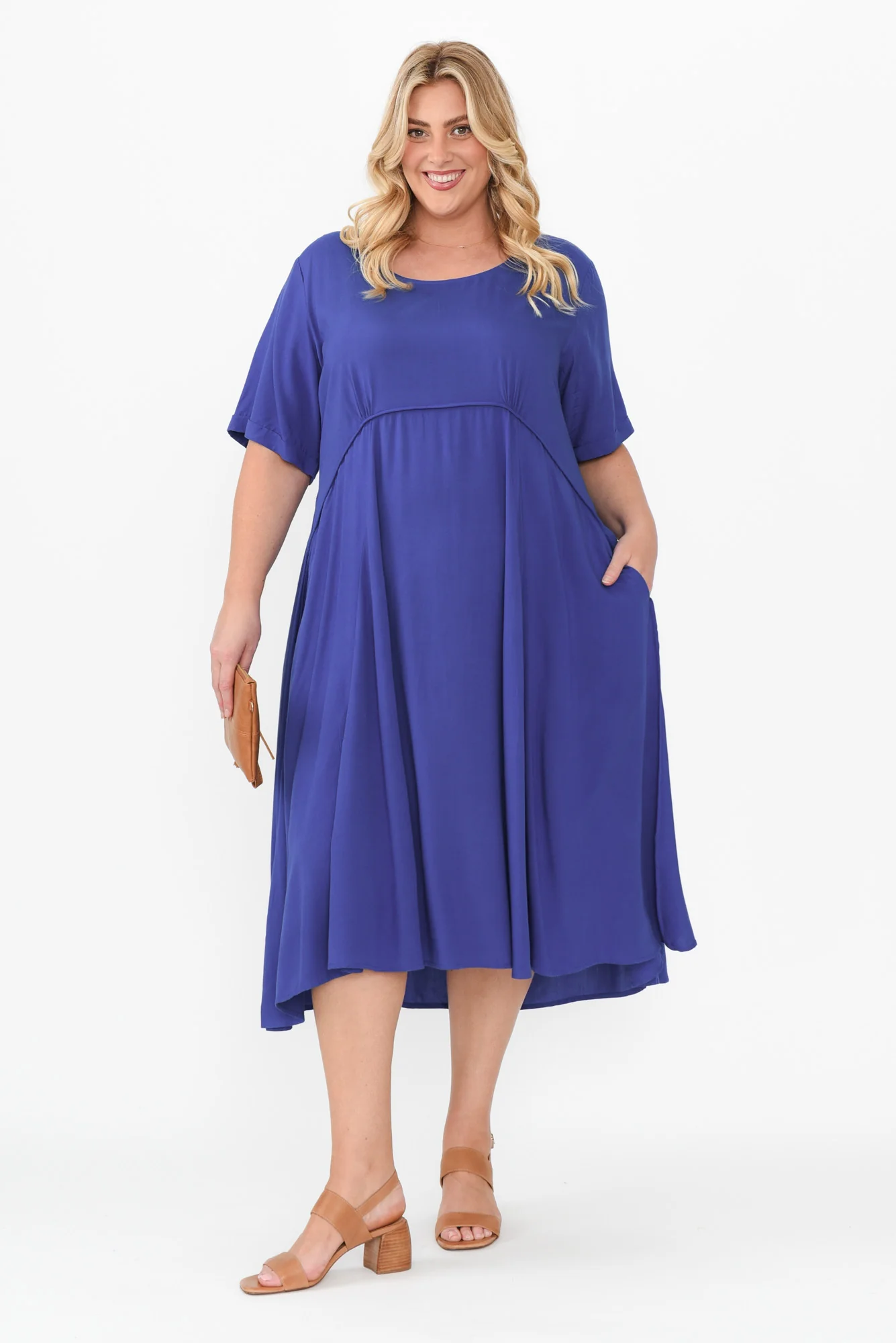 Zaelia Cobalt Crescent Dress