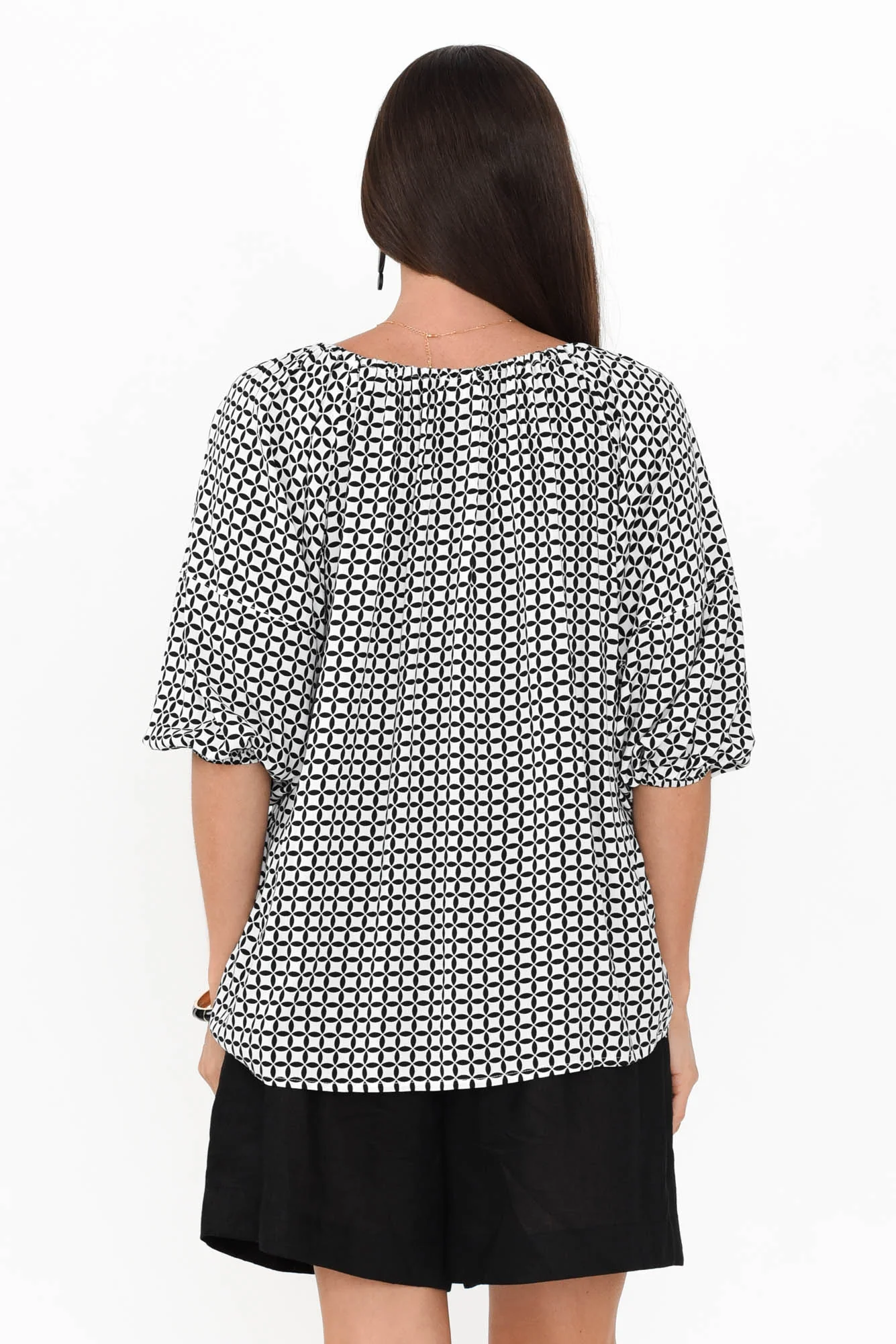 Camilla Black Geo Top