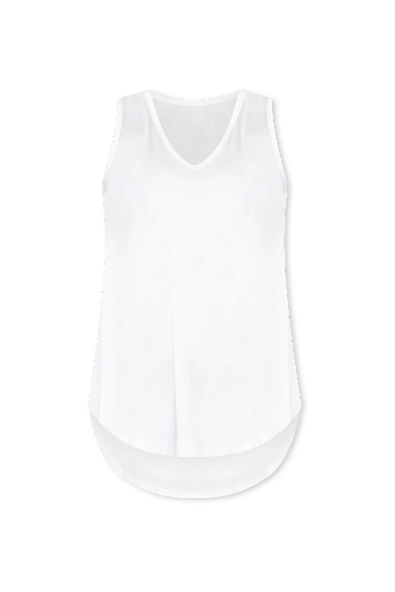 Rihanna White Bamboo Tank
