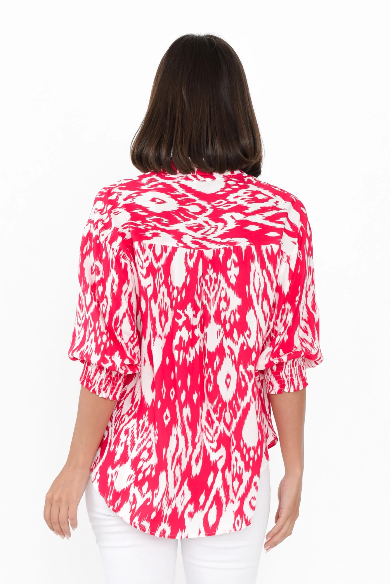 Jemima Pink Ikat Shirt