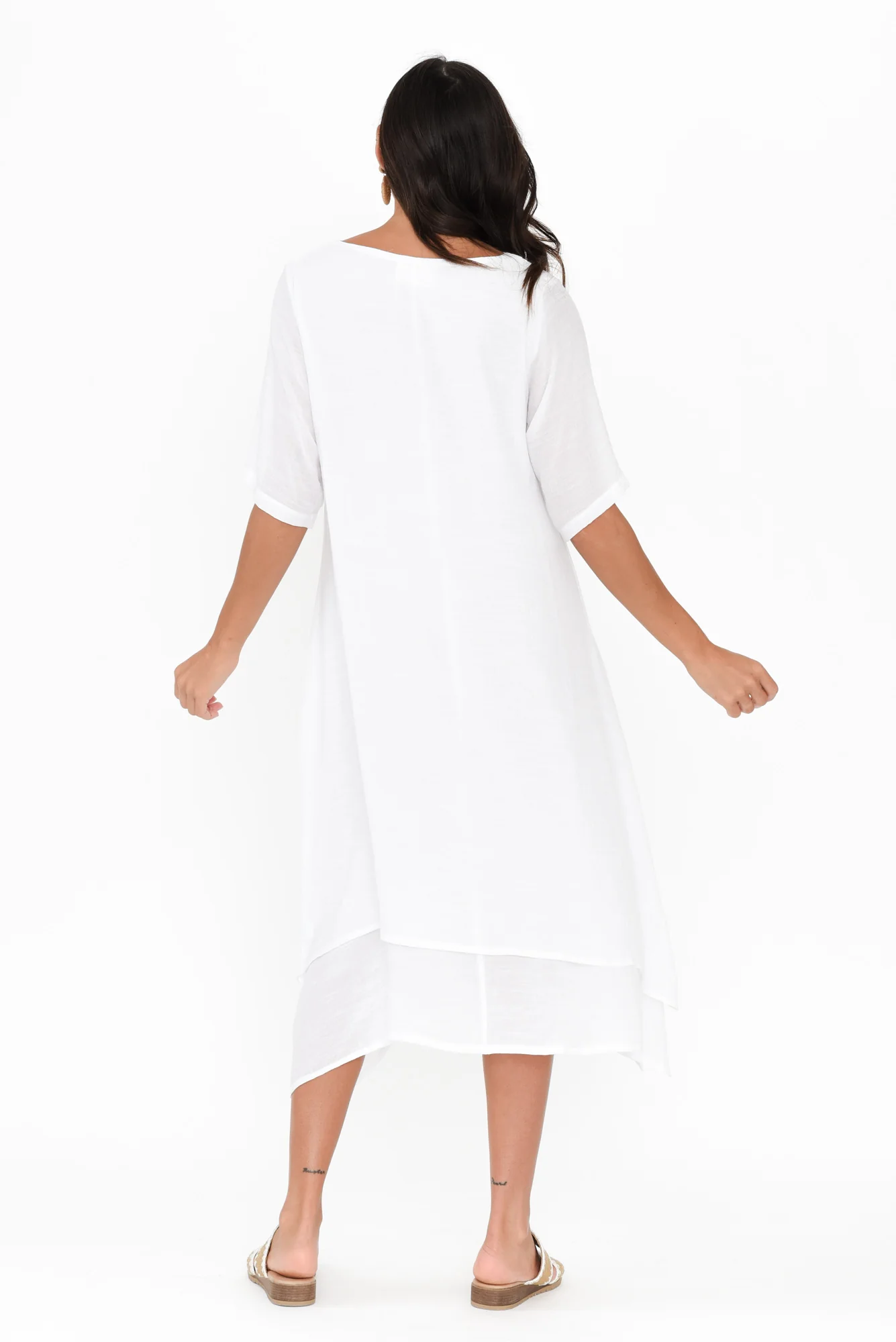 Nala White Layers Dress