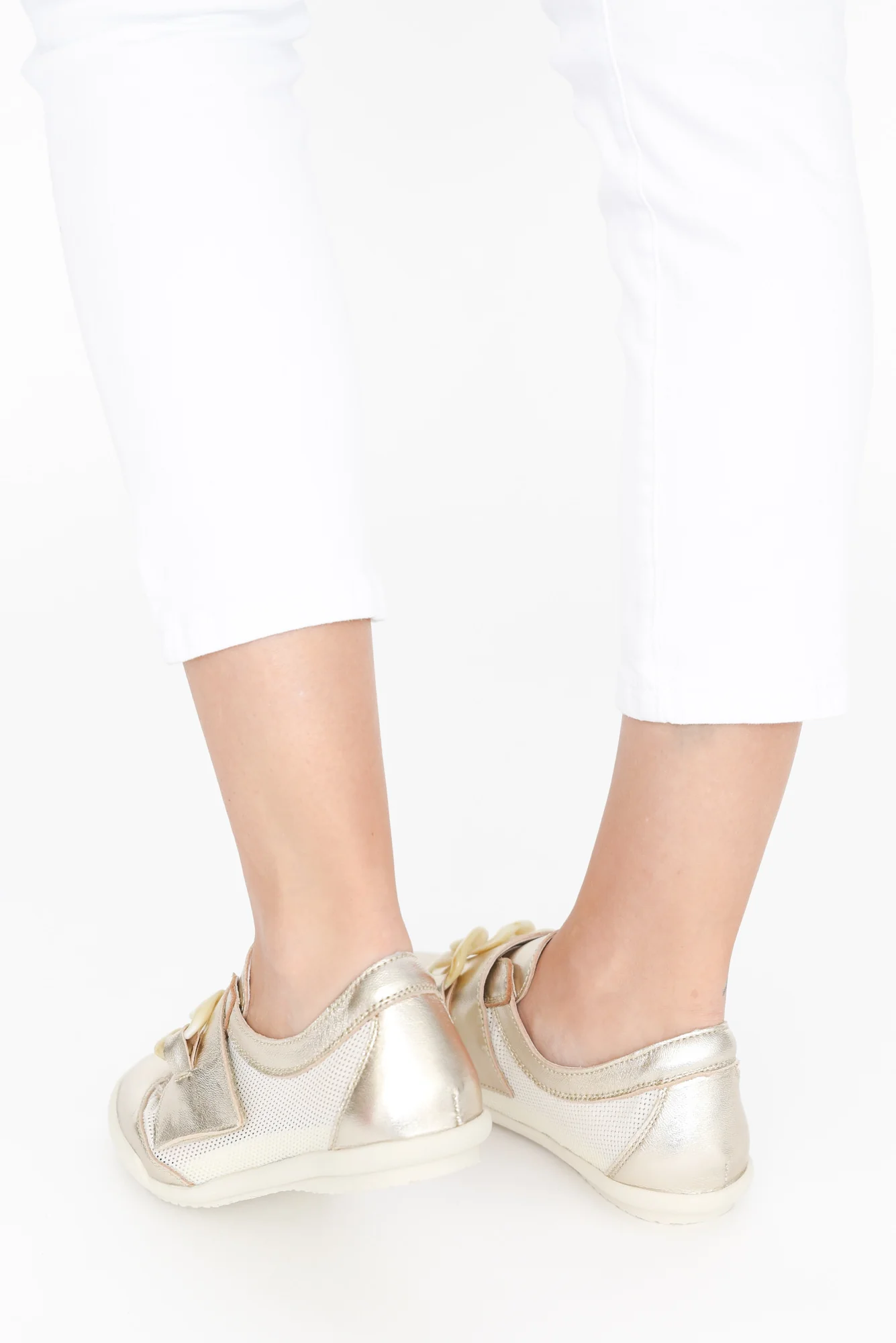 Jayden Gold Buckle Mesh Sneaker