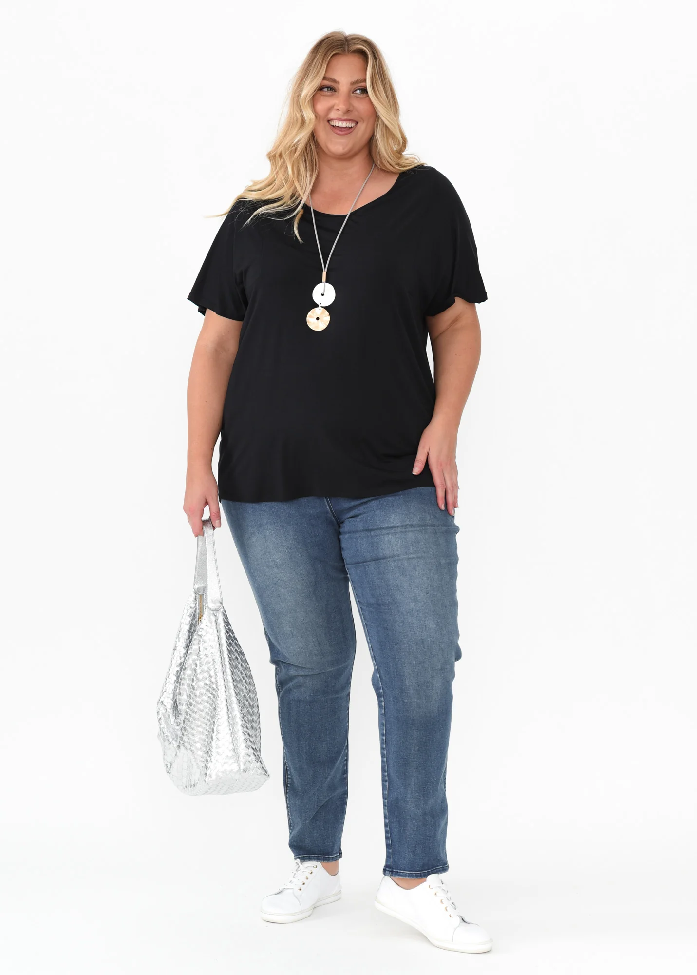 Ivy Black Micro Modal Swing Tee