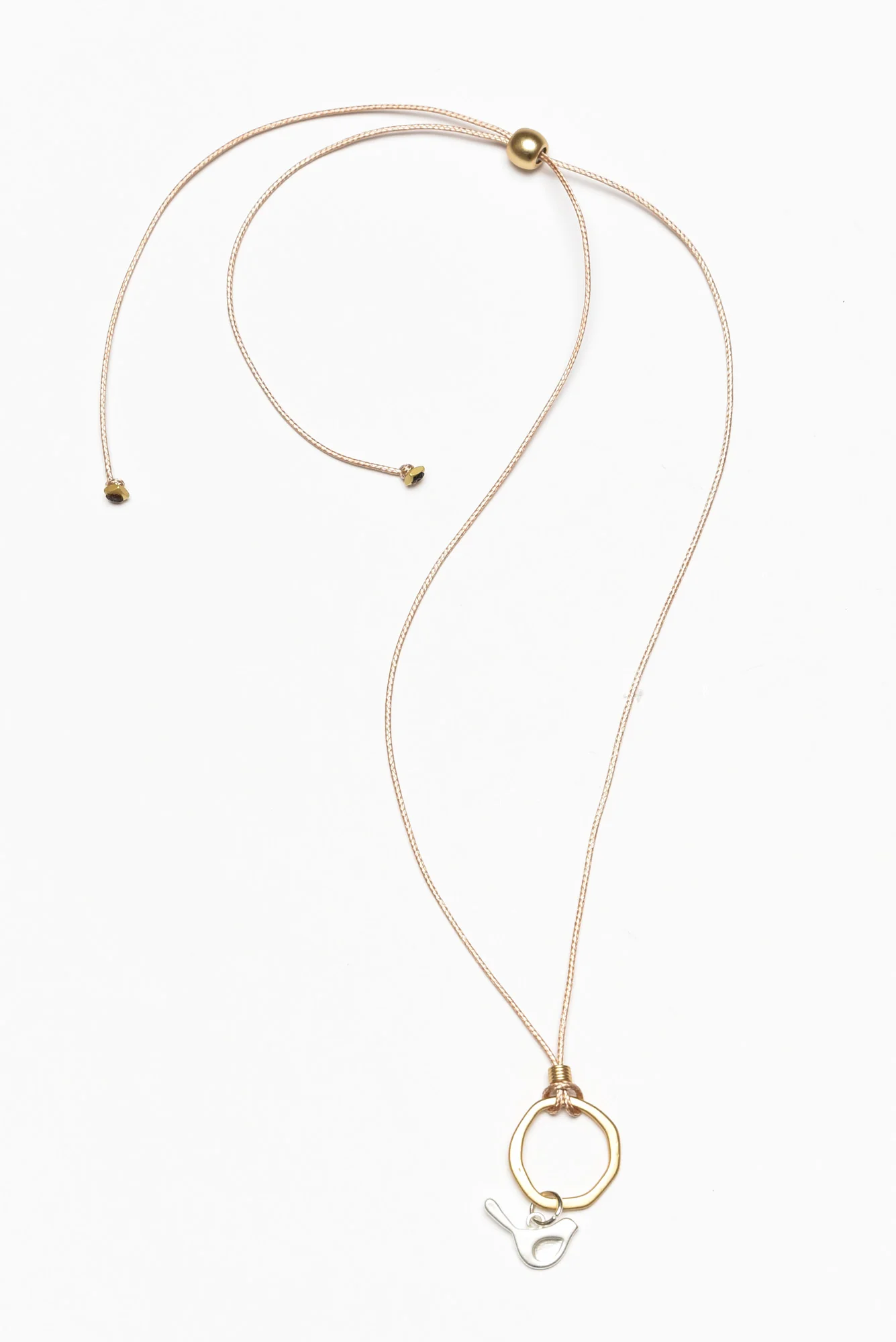 Sofia Gold Bird Cord Necklace