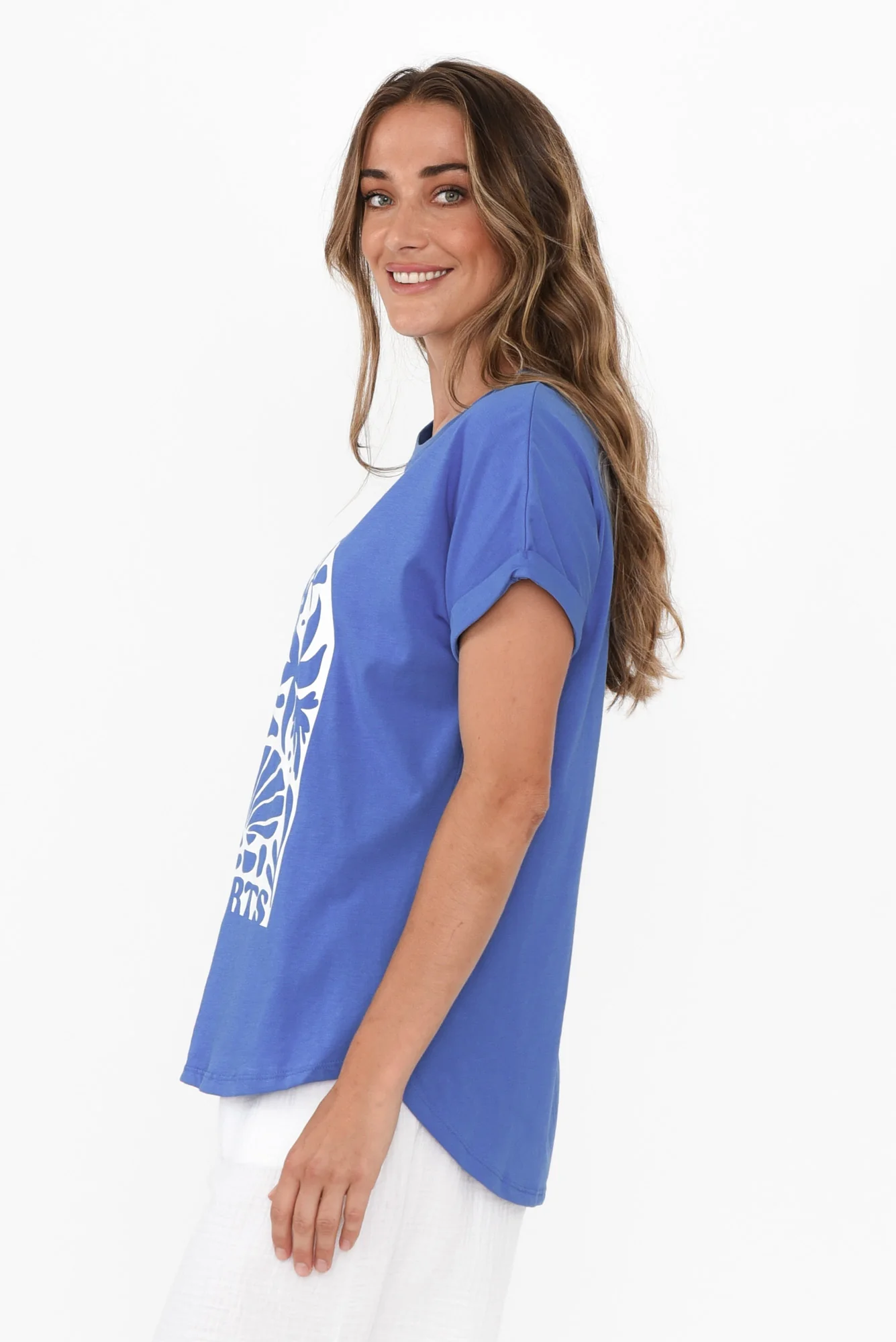 Hailey Blue St Barts Cotton Tee