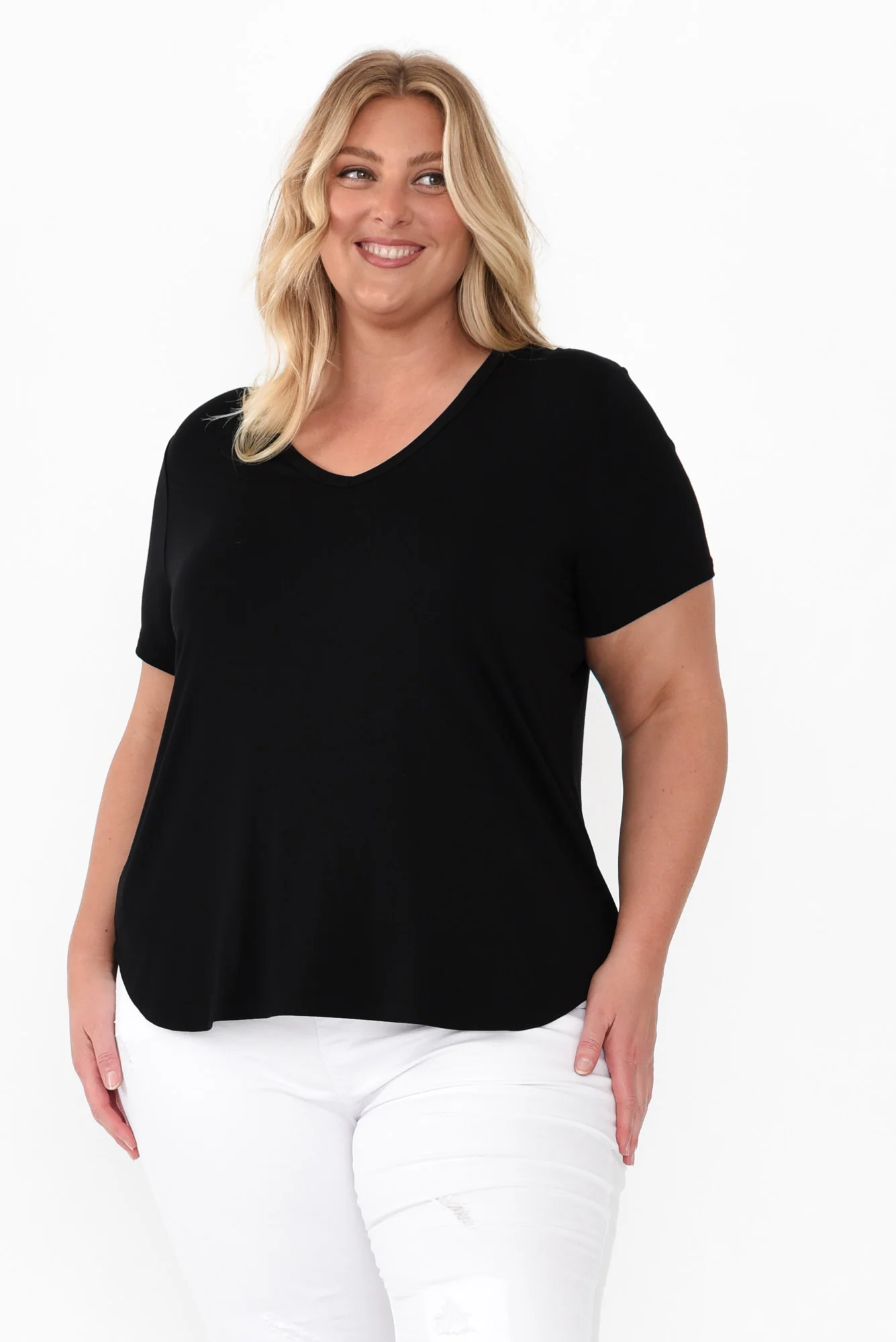Veronica Black Bamboo Tee