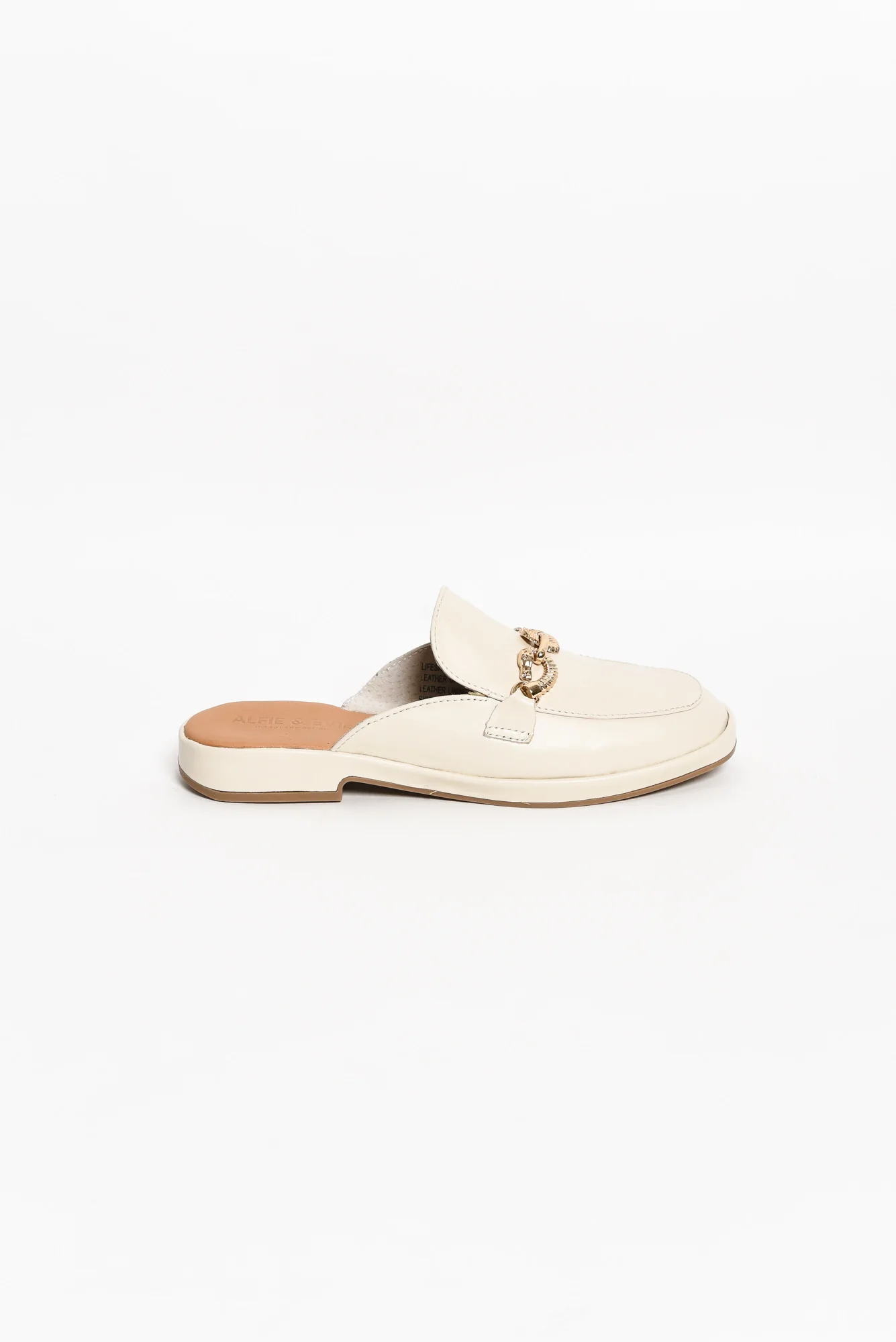 Lifesaver Cream Leather Mule